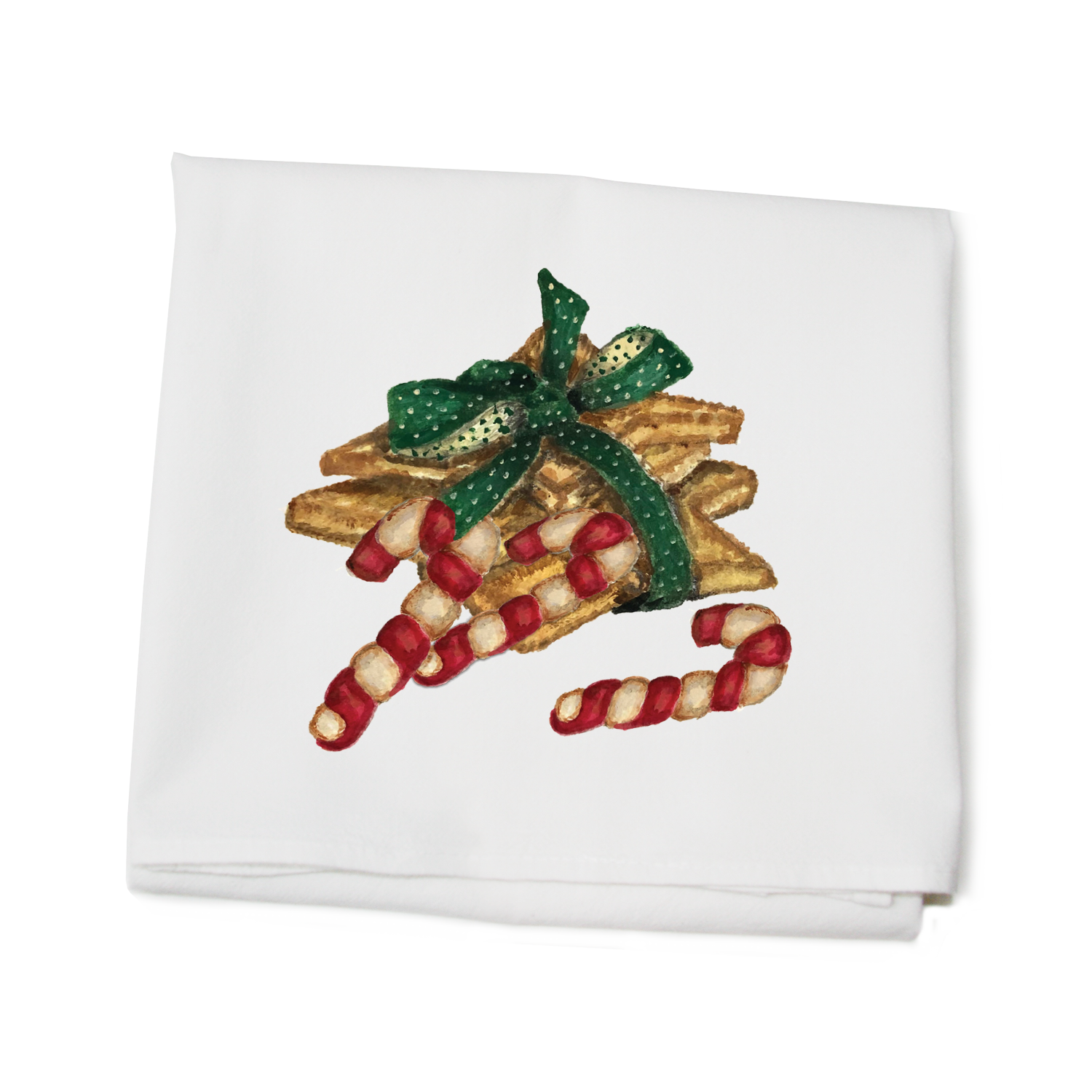 christmas cookies flour sack towel