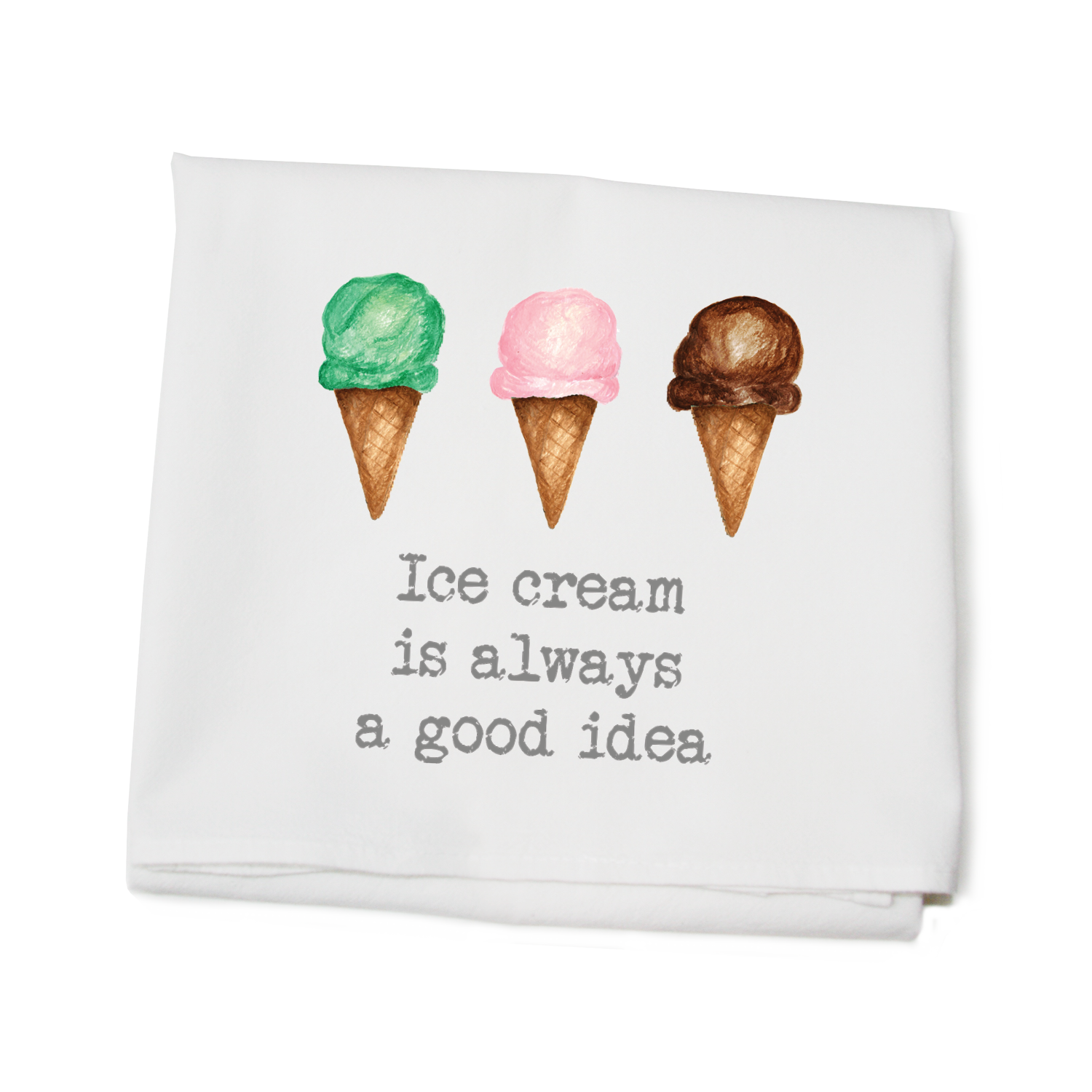 ice cream good idea flour sack towel