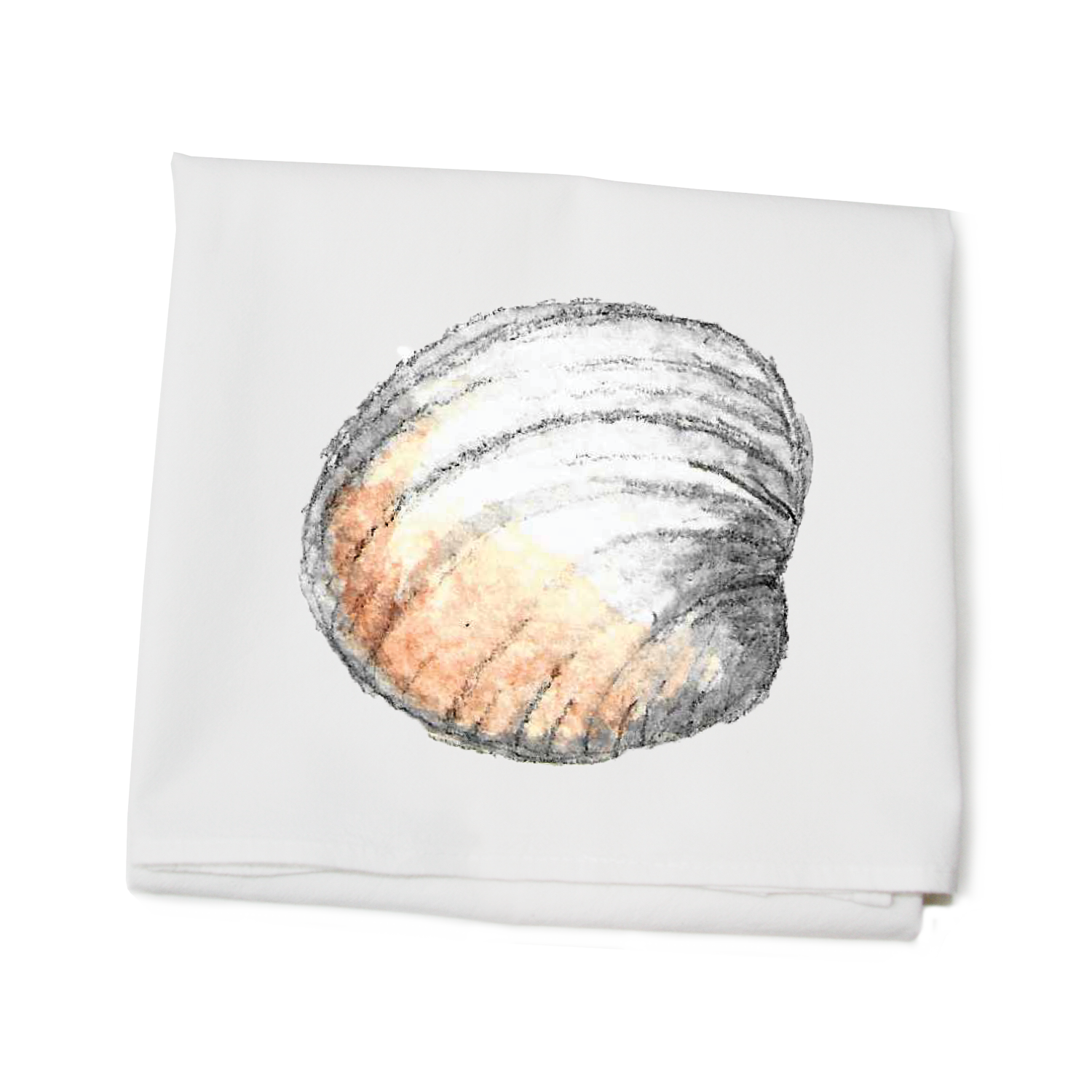 clam shell flour sack towel