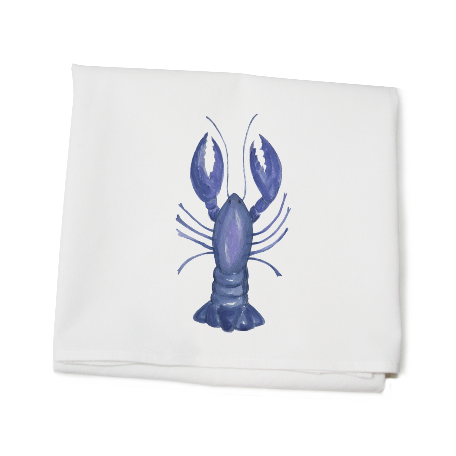 blue lobster flour sack towel
