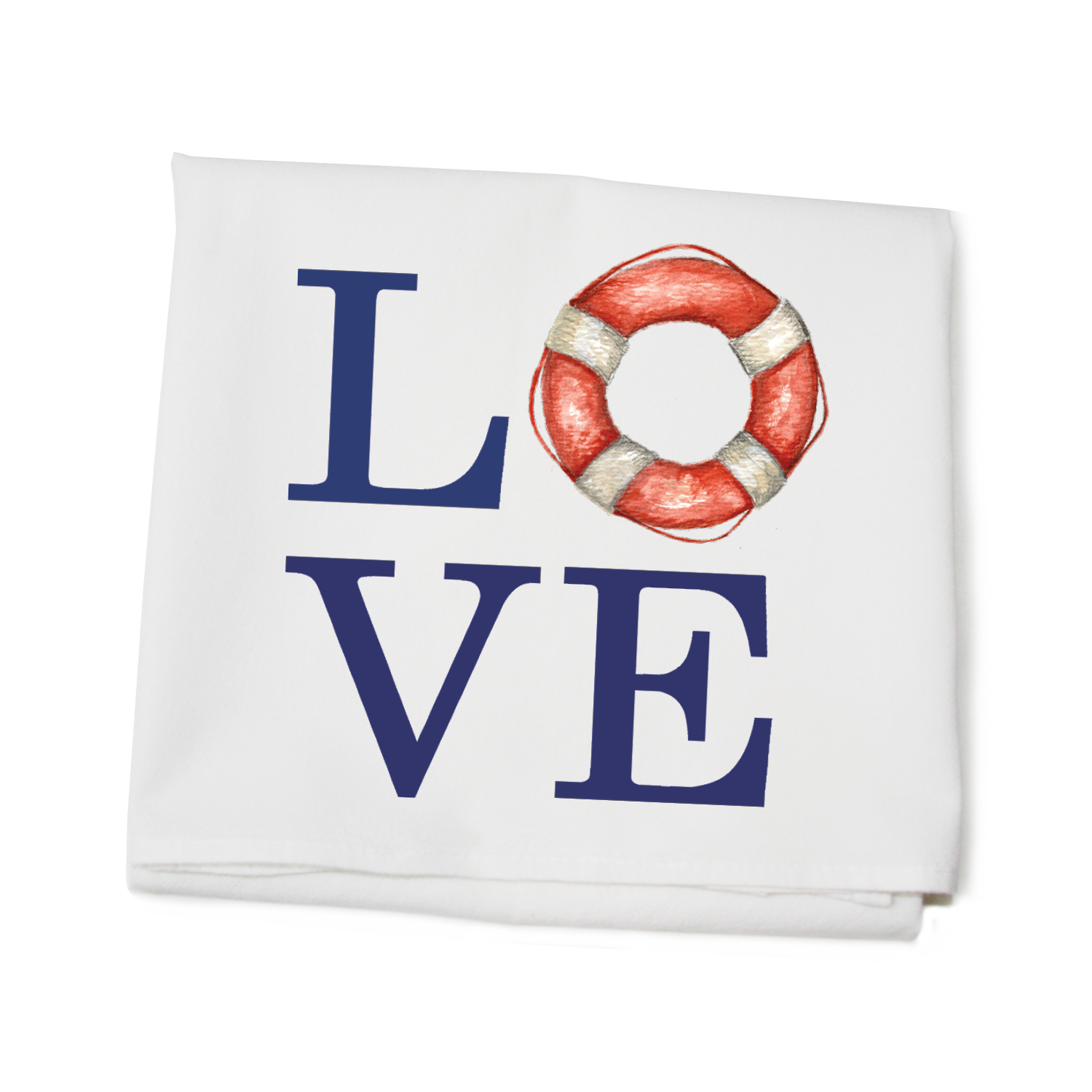 love life ring flour sack towel