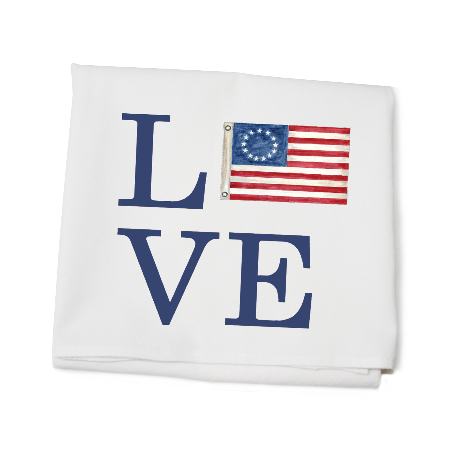 love US flag flour sack towel