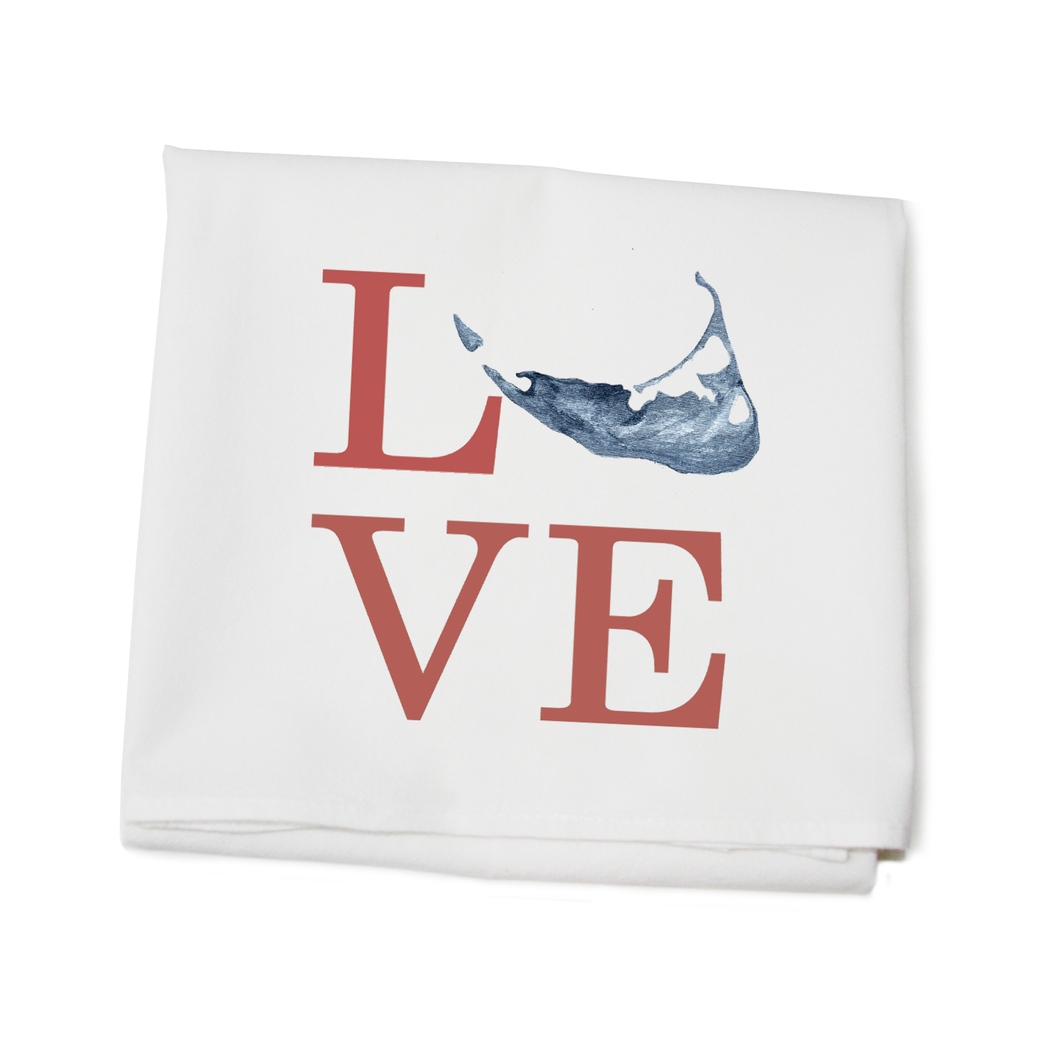 love nantucket island flour sack towel