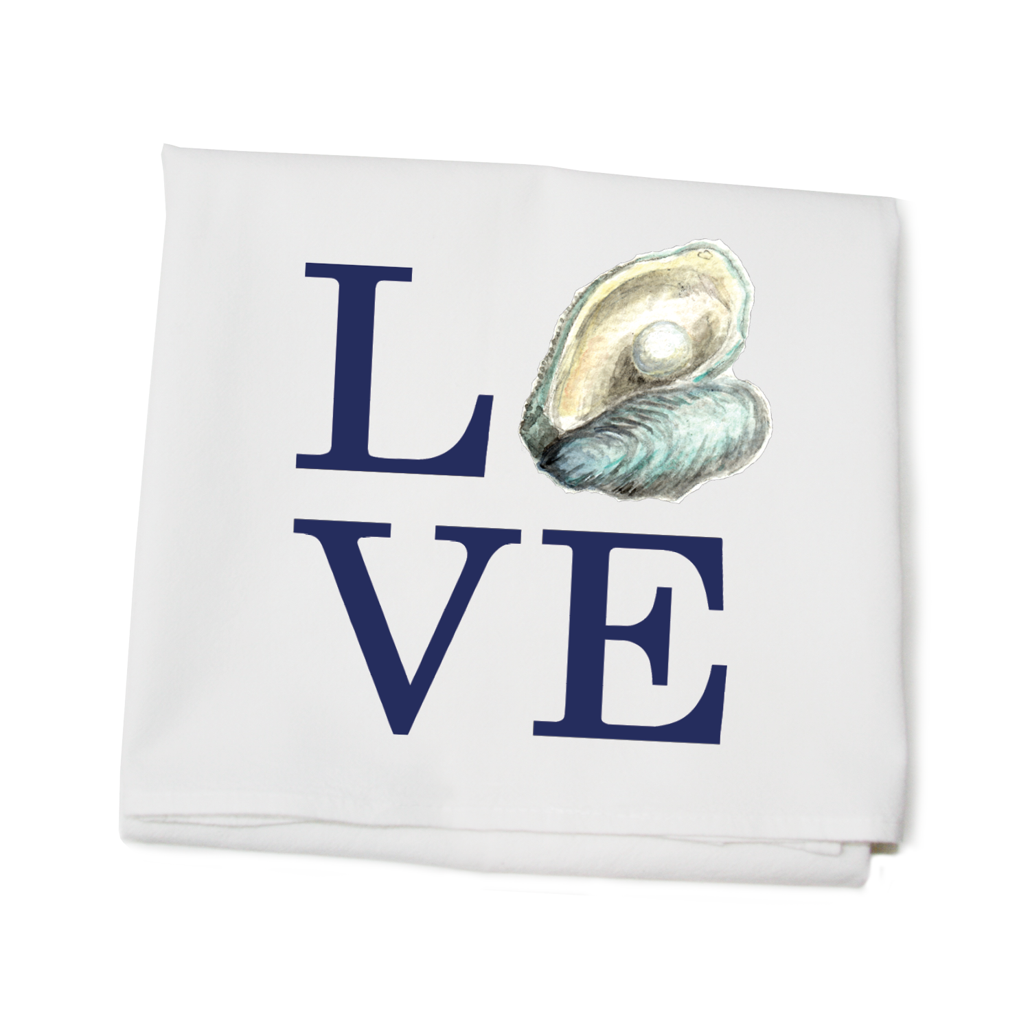 love oyster flour sack towel