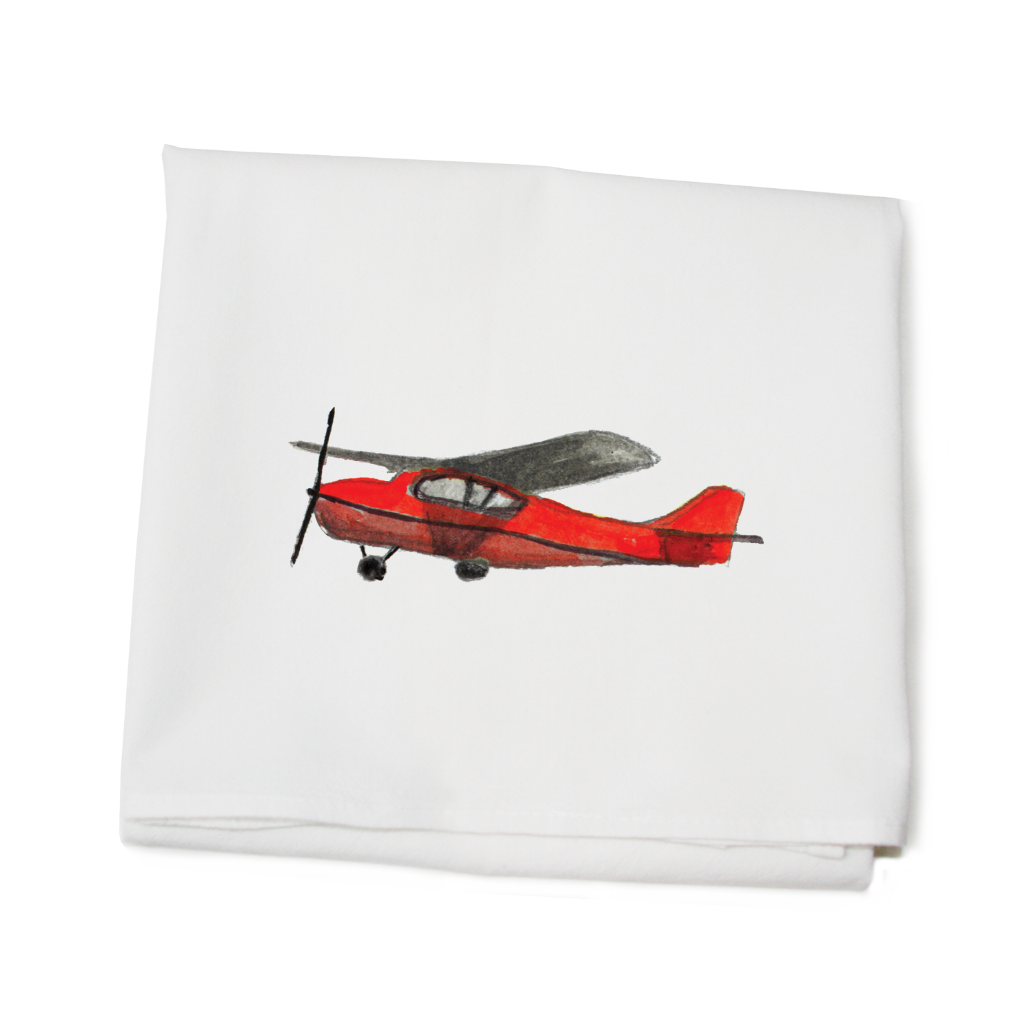 red airplane flour sack towel