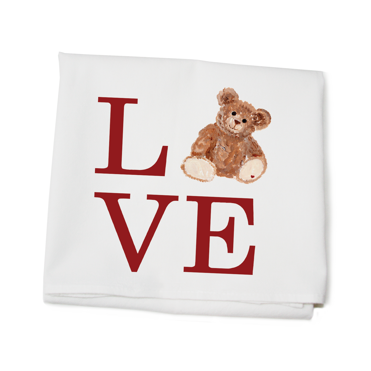 love teddy flour sack towel