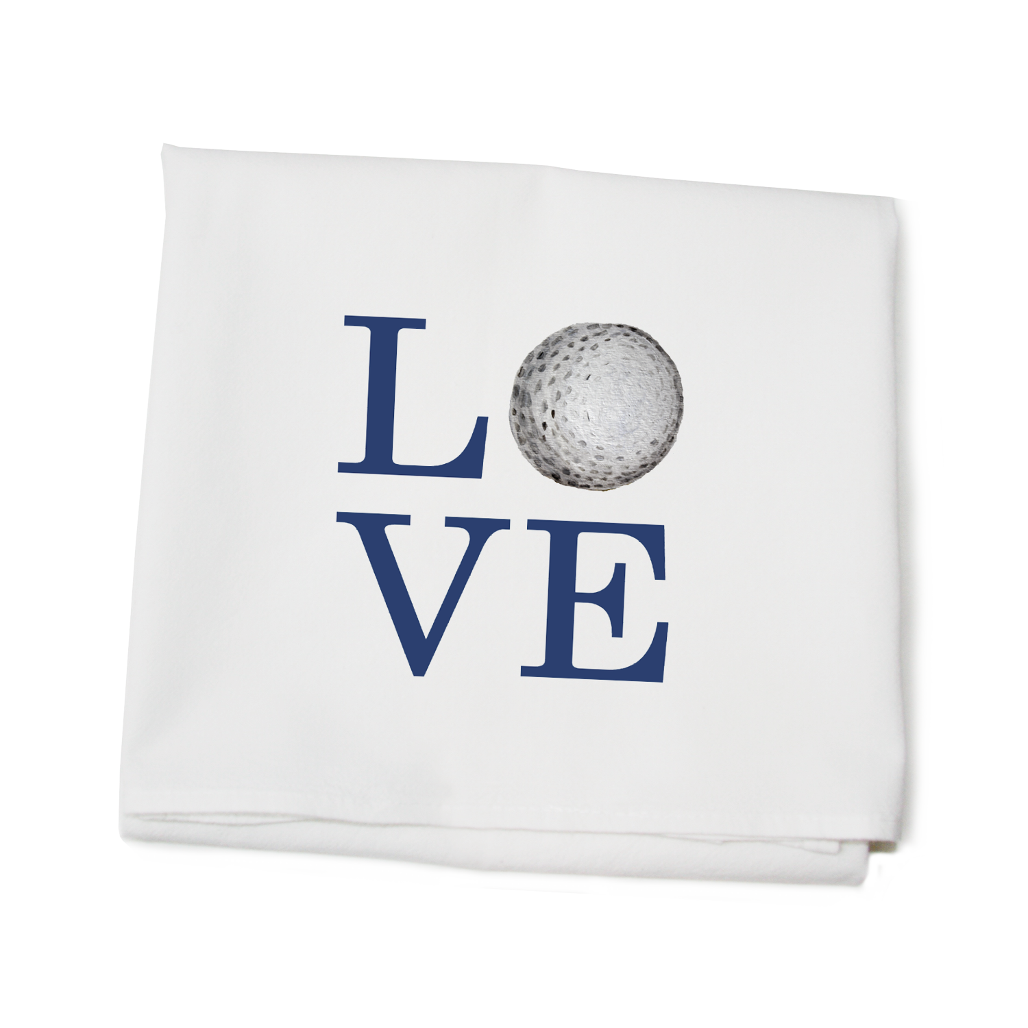 love golf navy flour sack towel