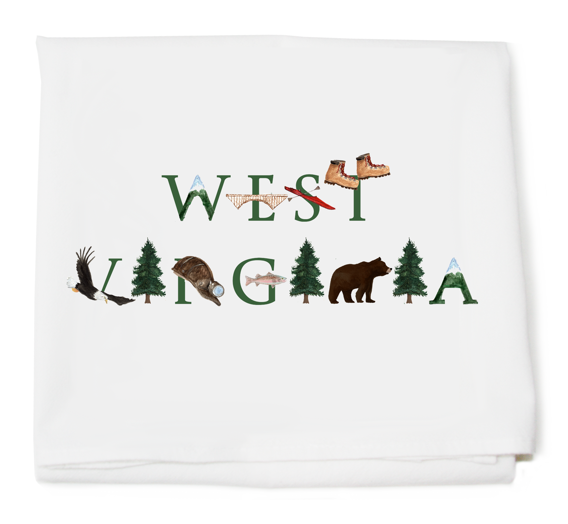 West Virginia flour sack towel