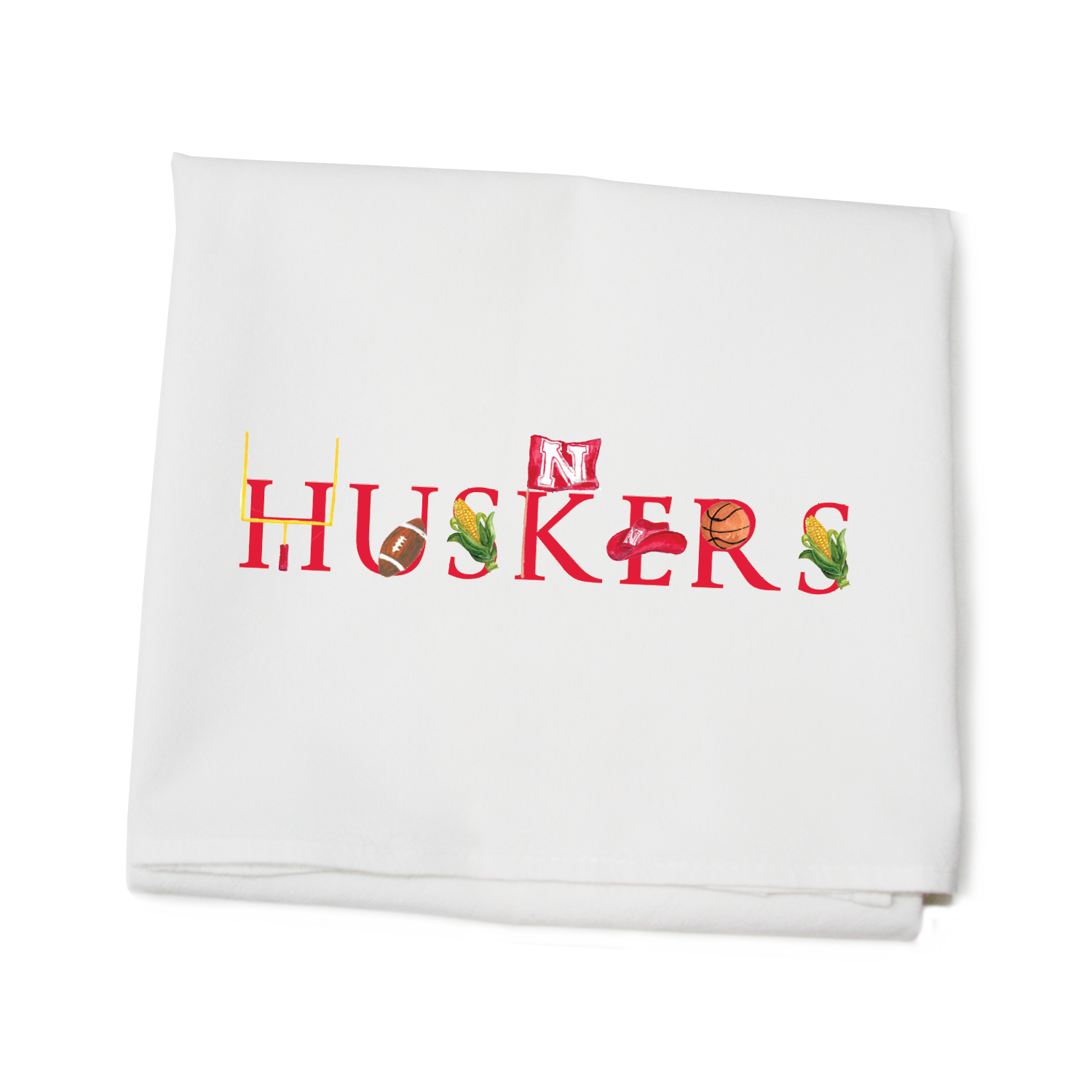 huskers flour sack towel