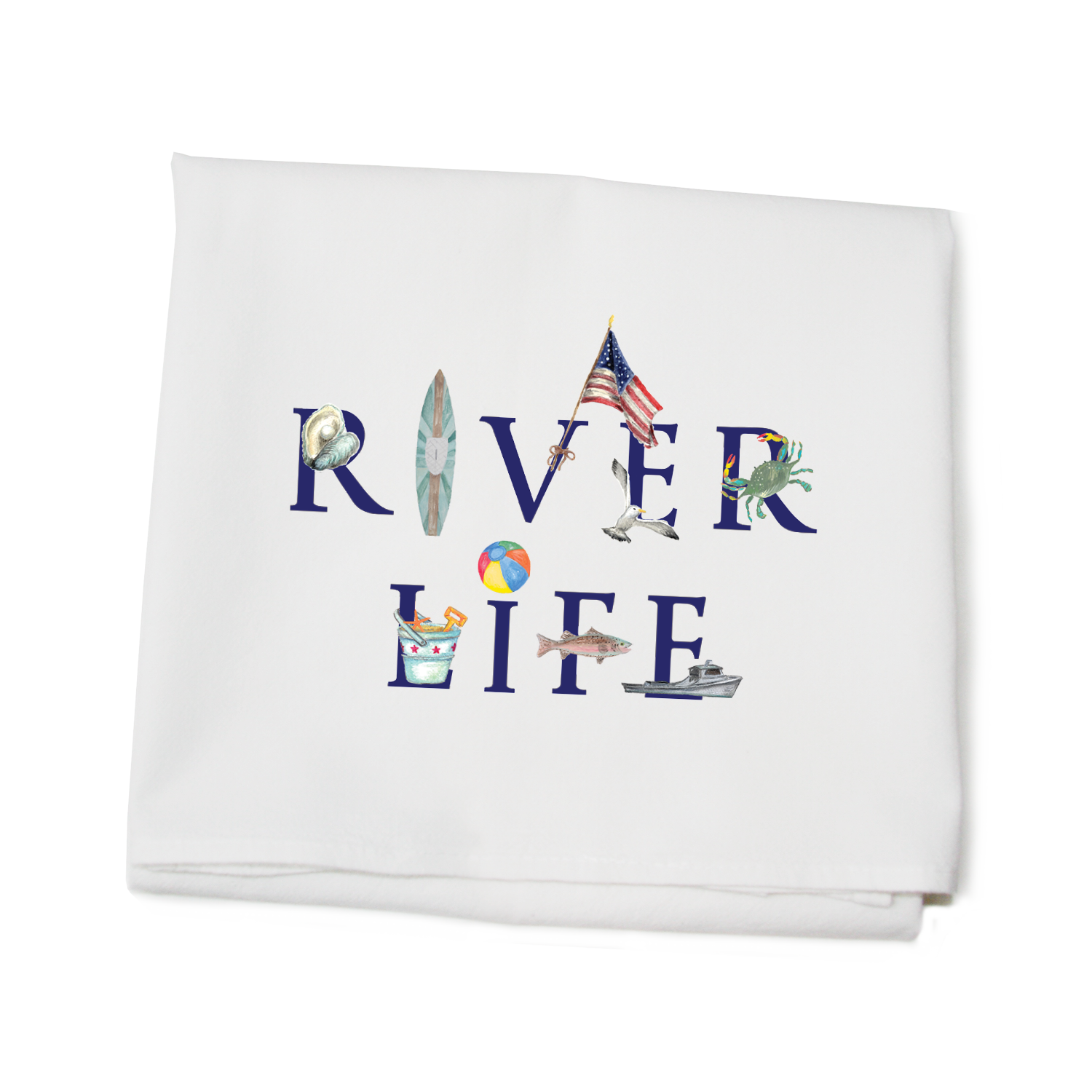 river life flour sack towel