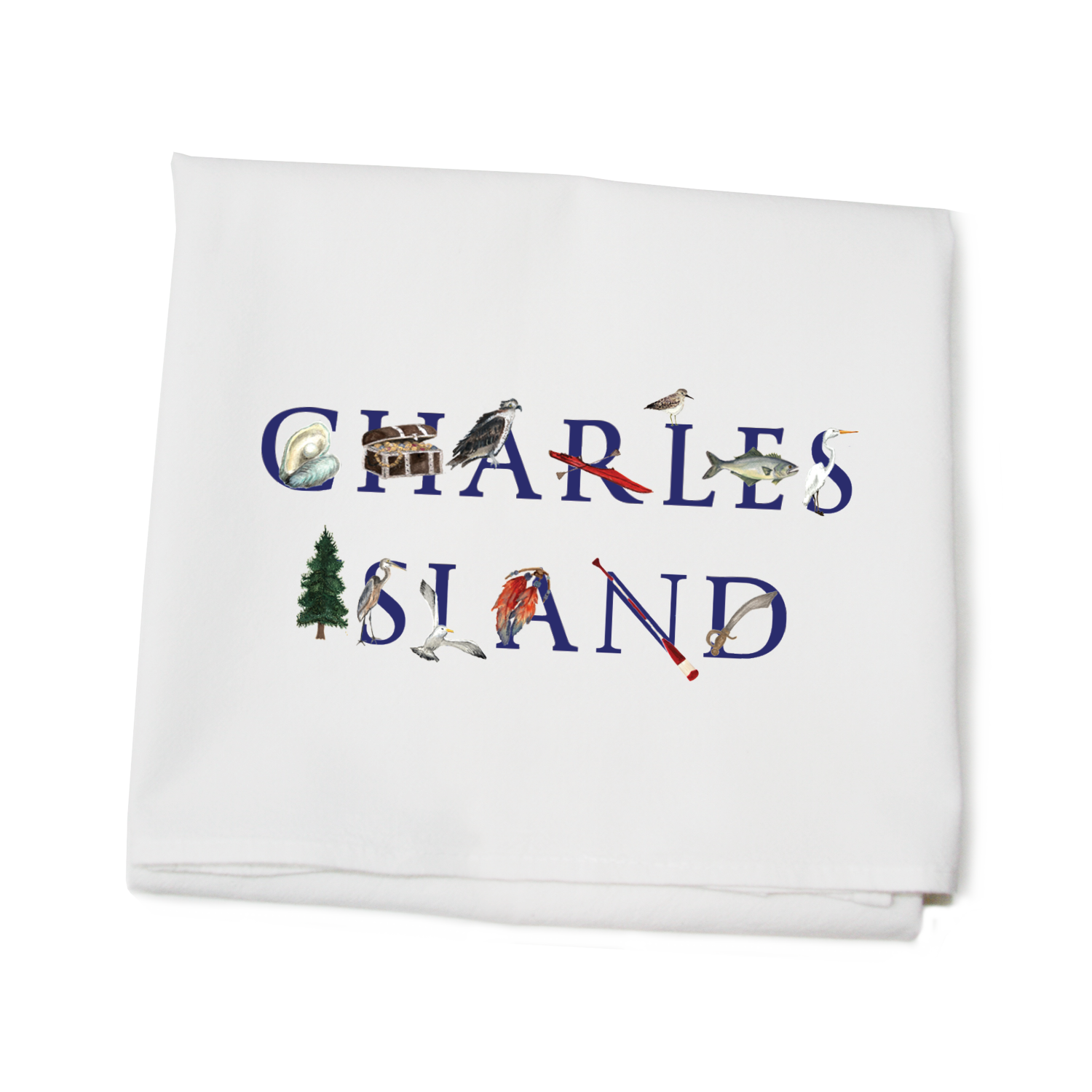 charles island flour sack towel