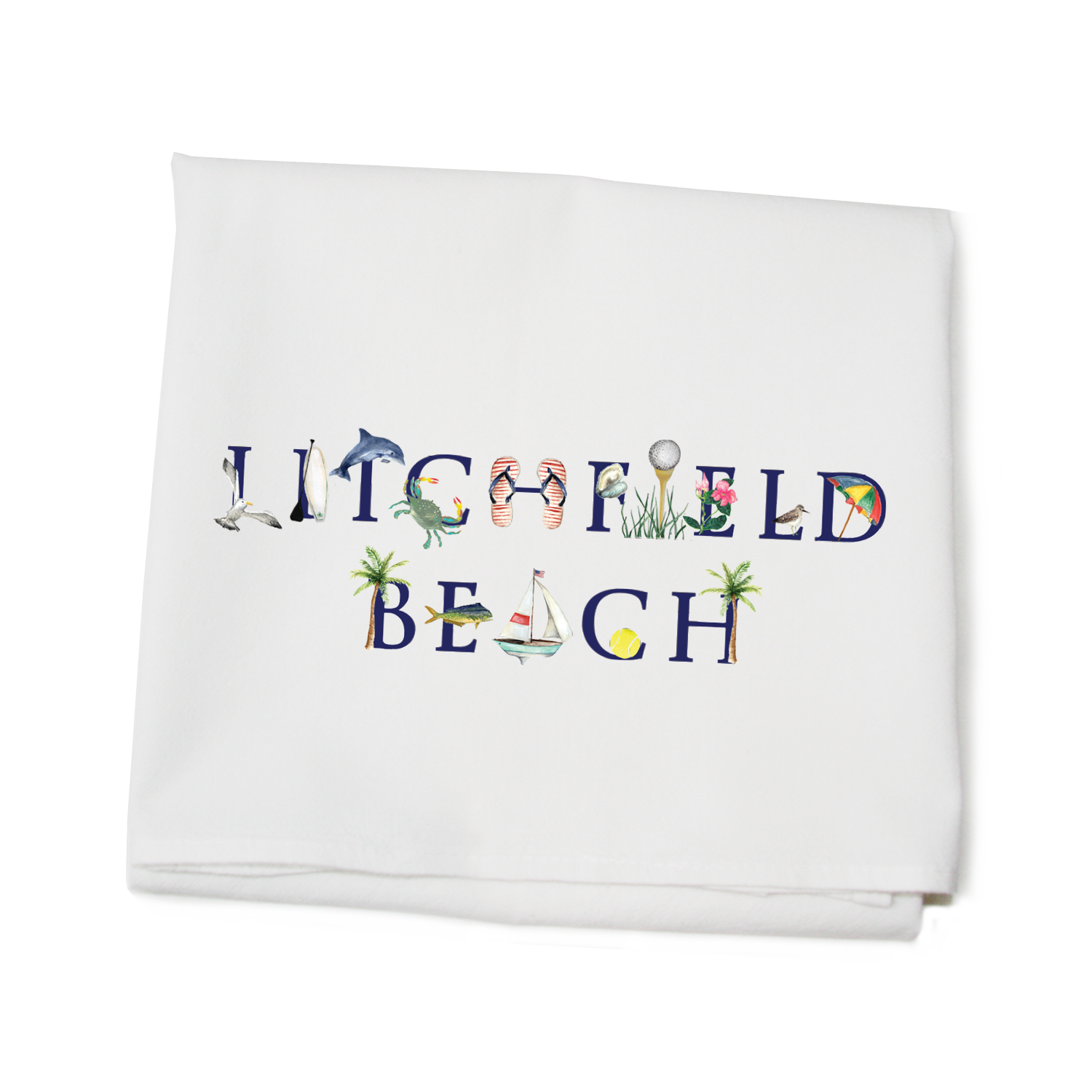 litchfield beach flour sack towel