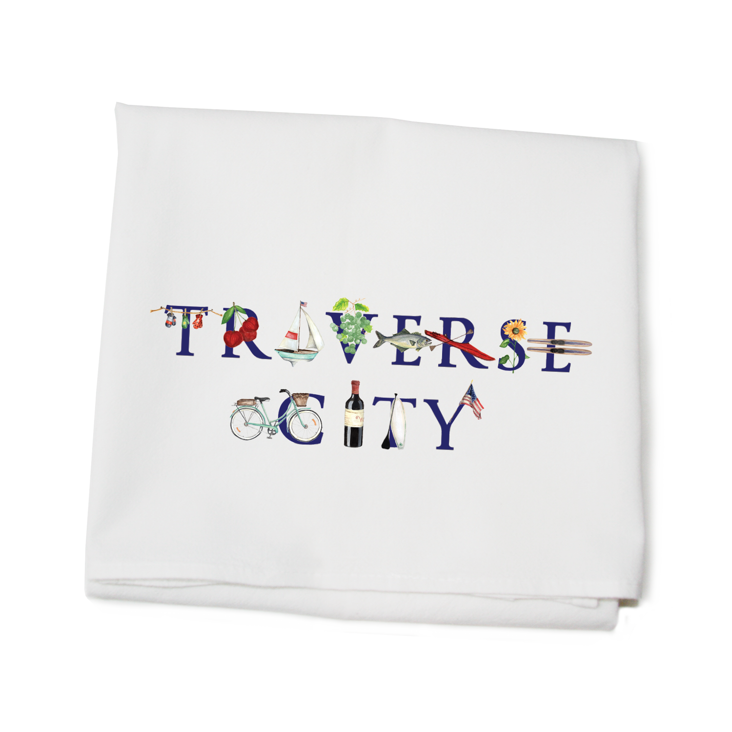 traverse city flour sack towel
