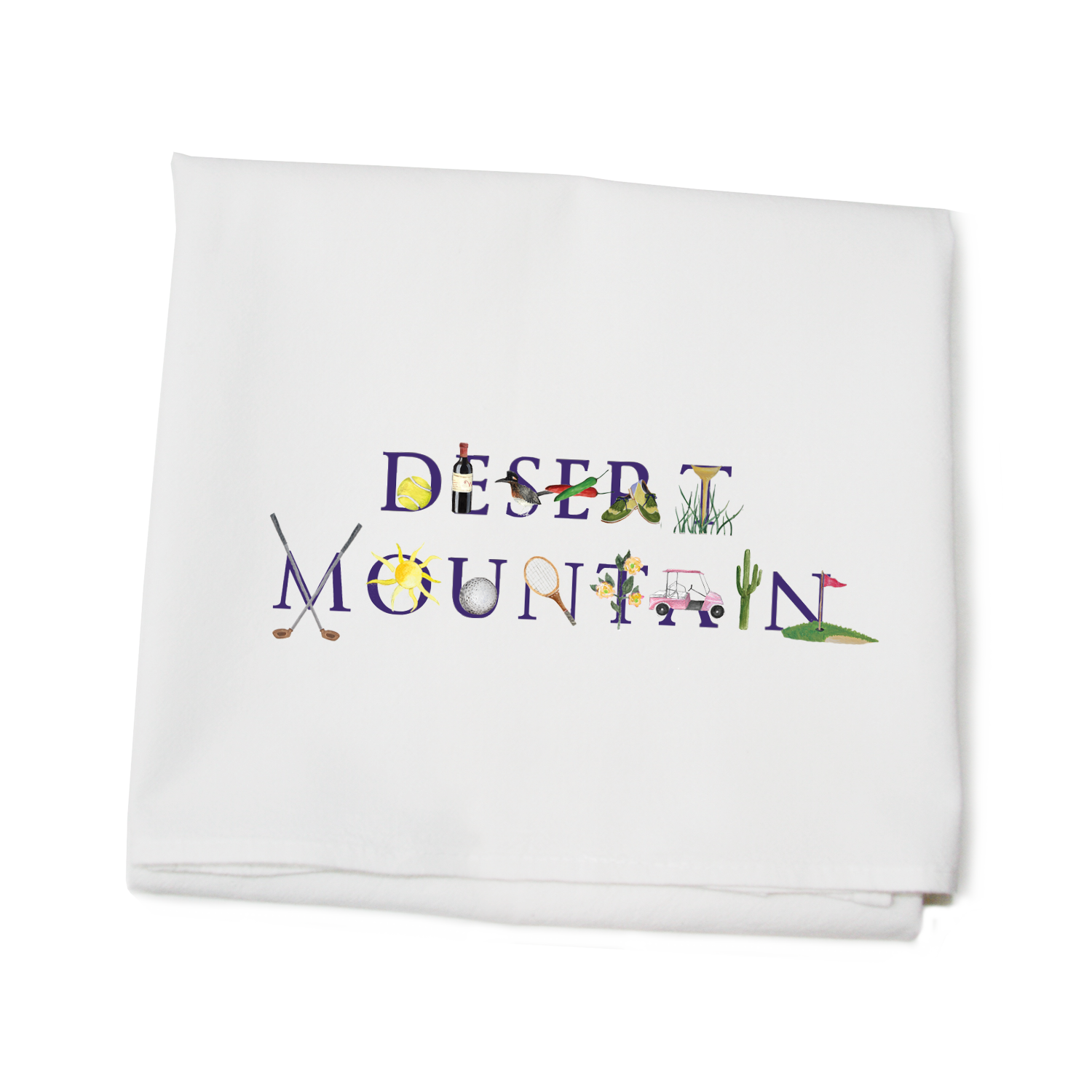 desert mountain flour sack towel