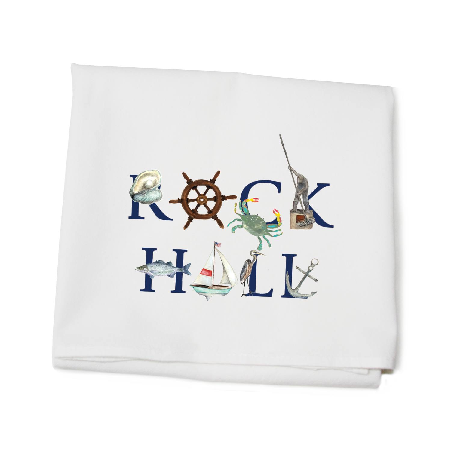 rock hall flour sack towel