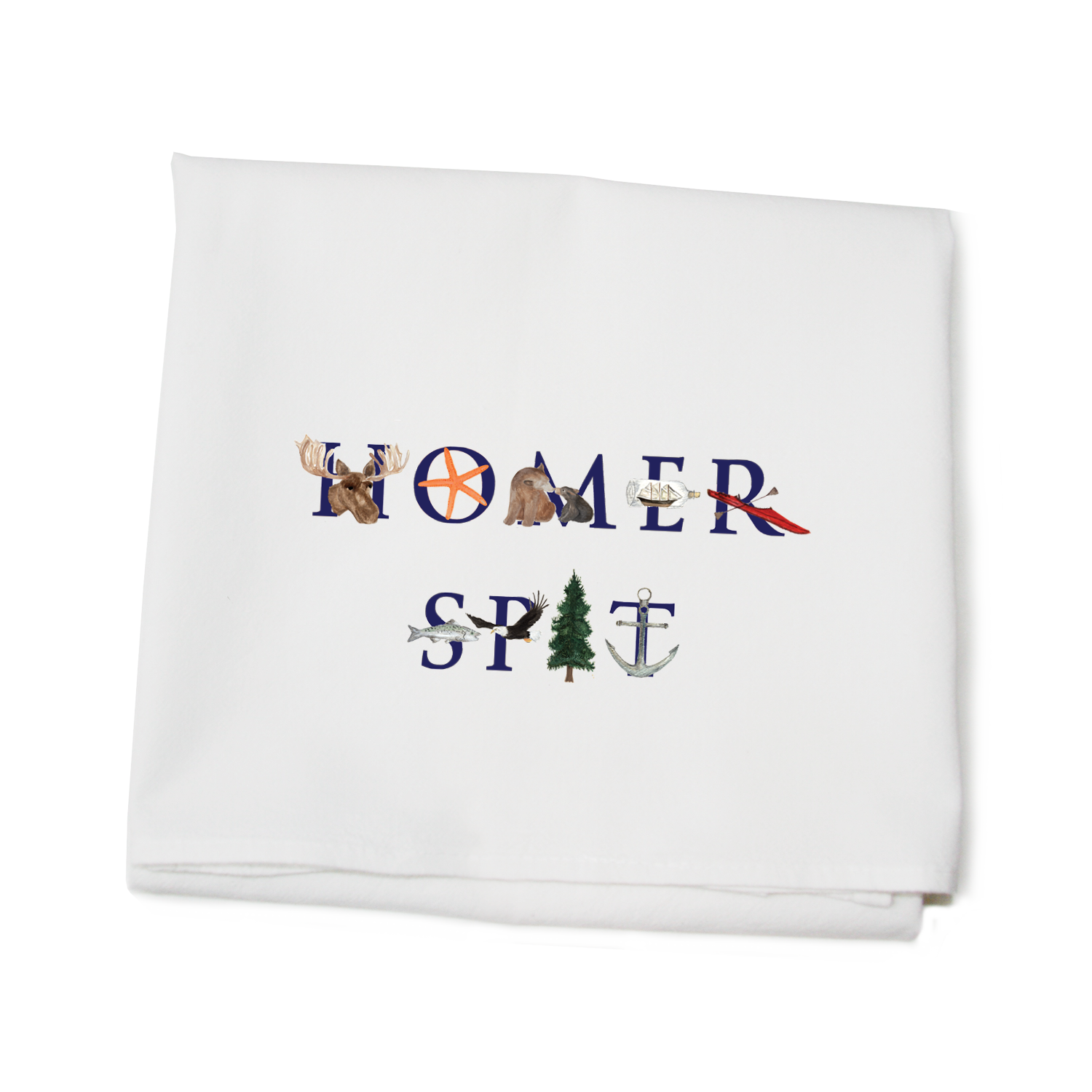homer spit flour sack towel