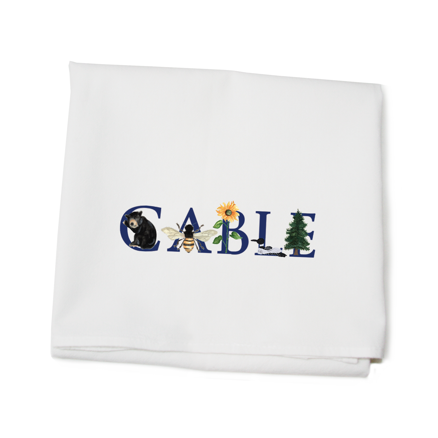 cable, wi flour sack towel