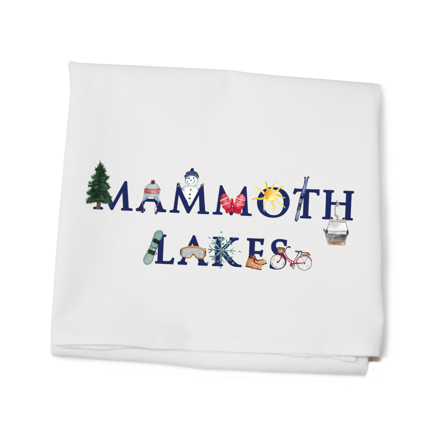 mammoth lakes flour sack towel