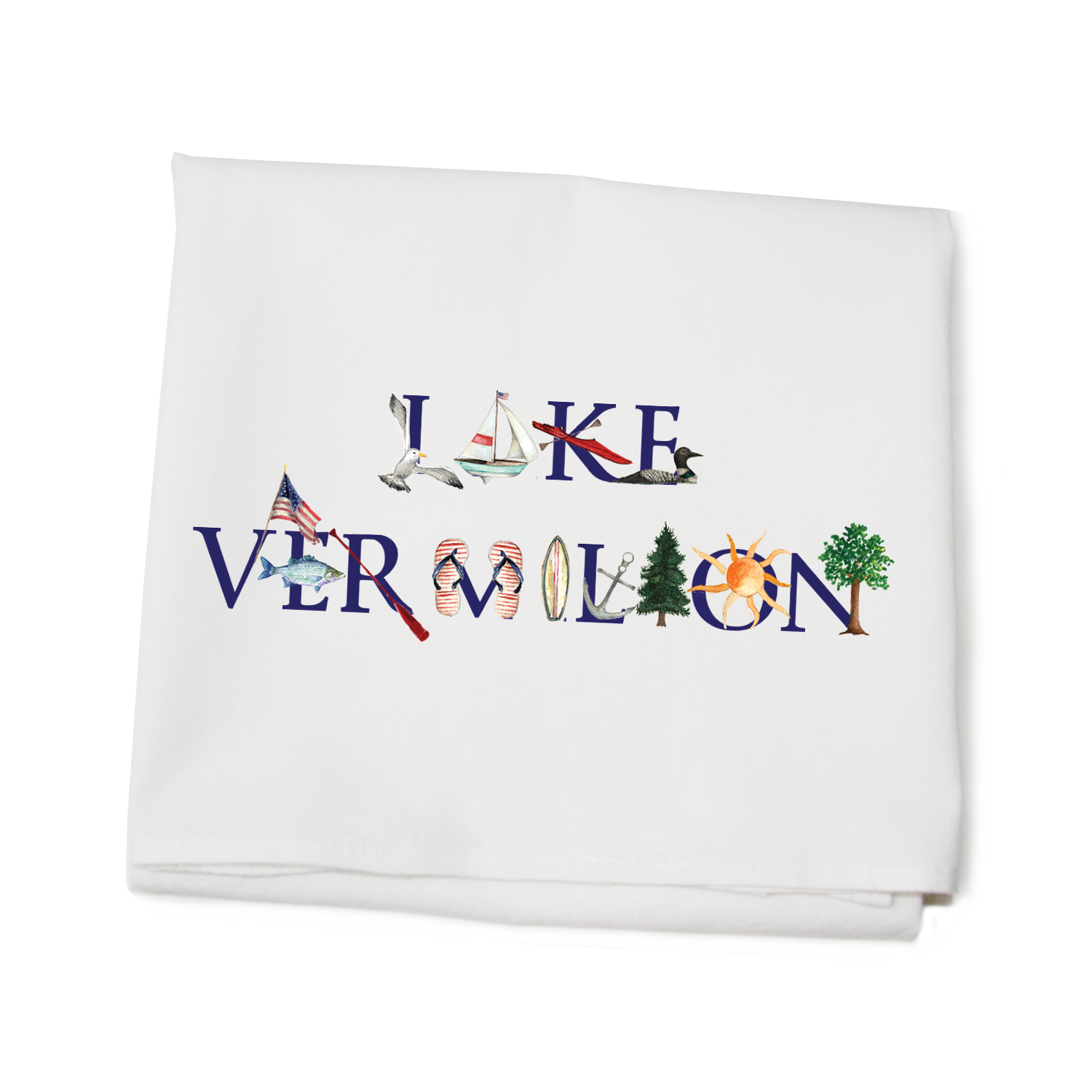 lake vermillion flour sack towel