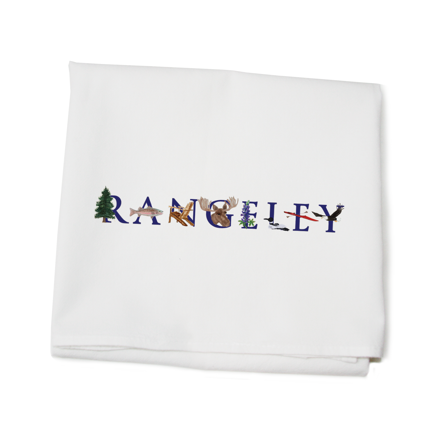 rangeley summer flour sack towel