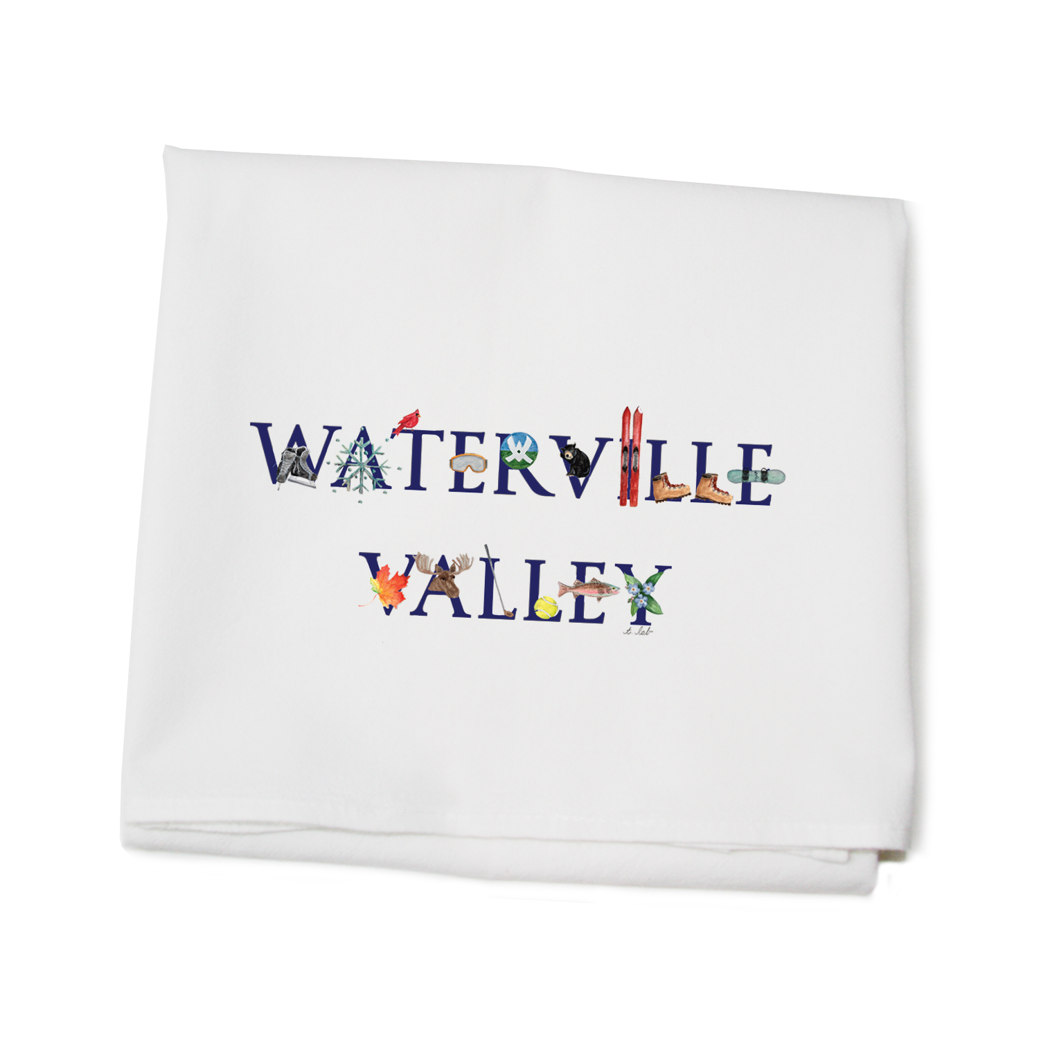waterville valley flour sack towel