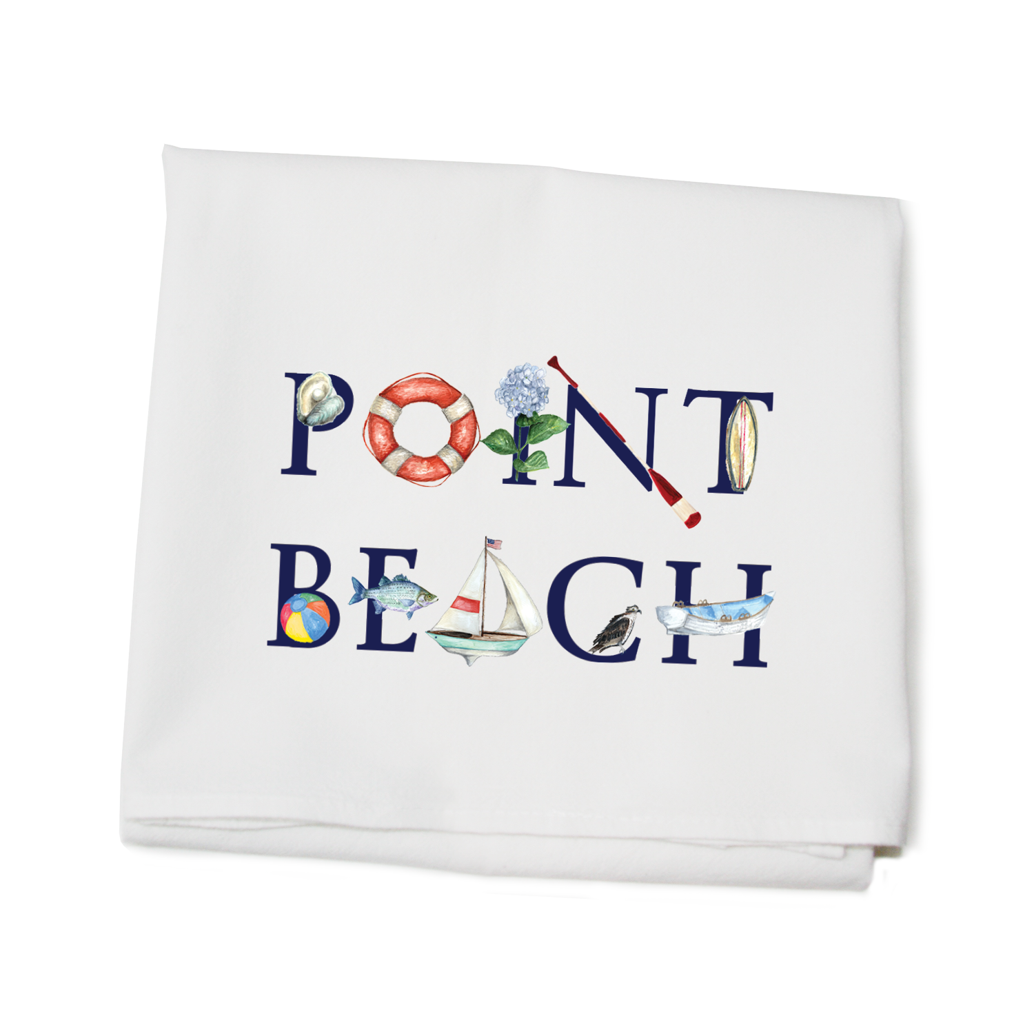 point beach flour sack towel