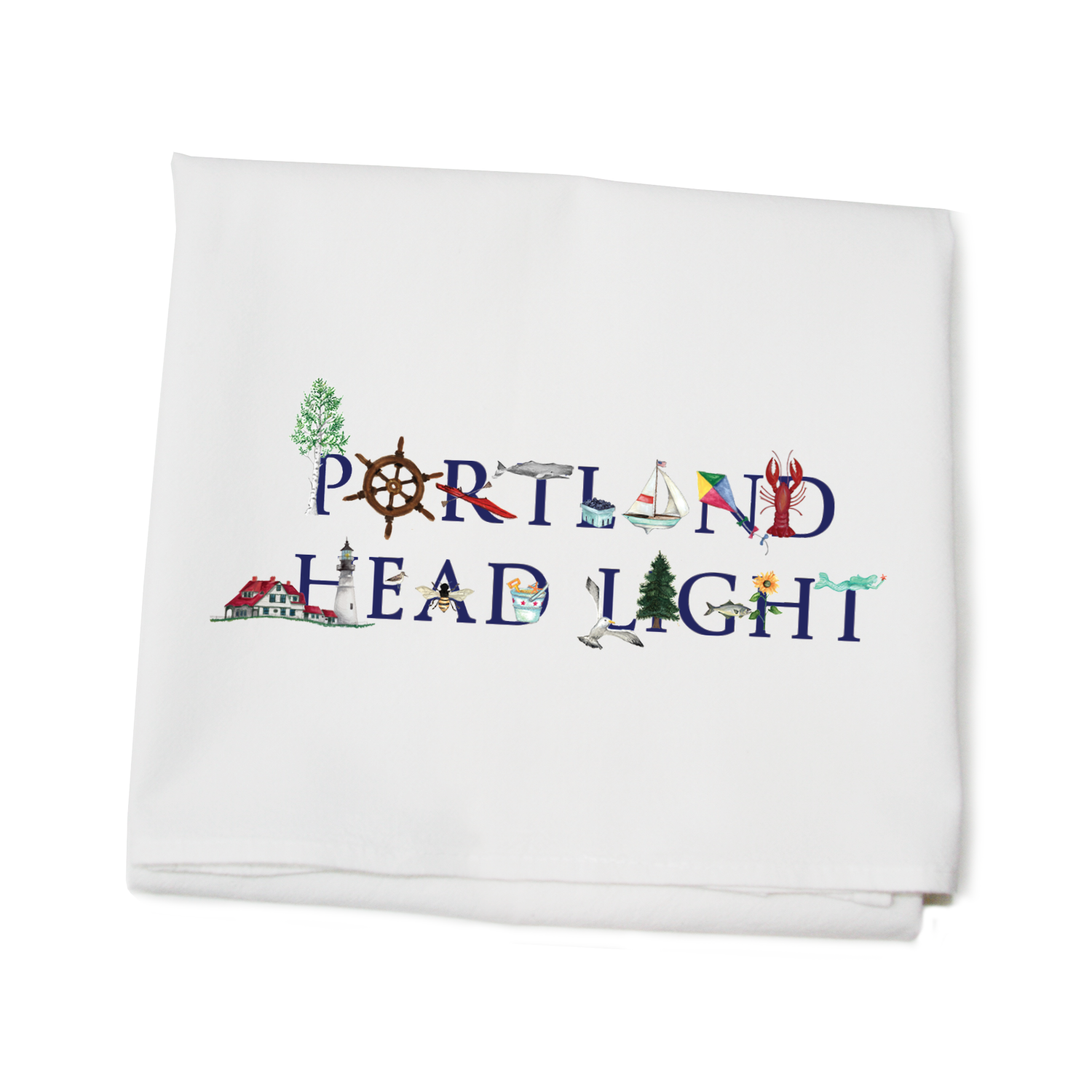 portland head light flour sack towel