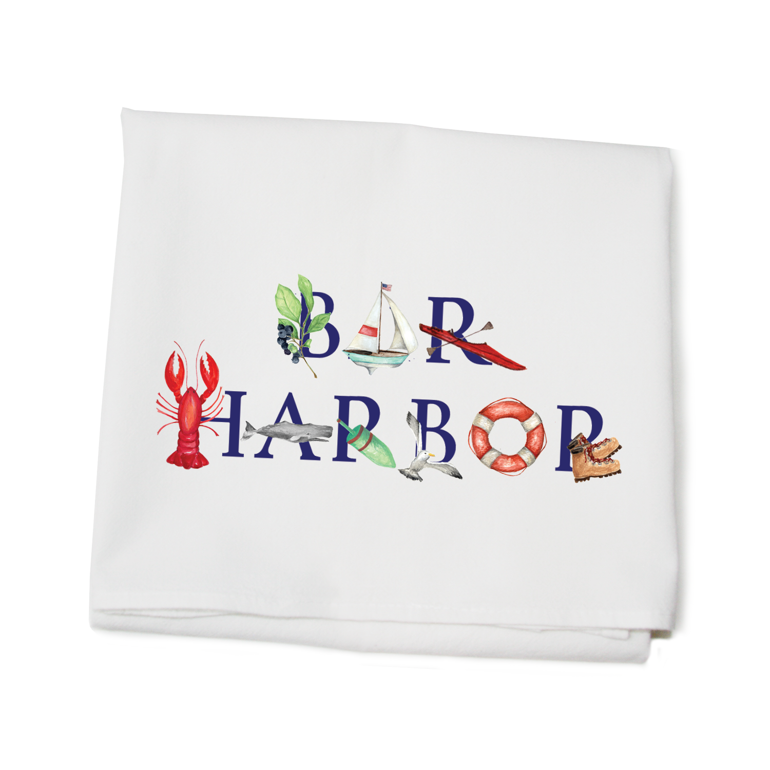 bar harbor flour sack towel