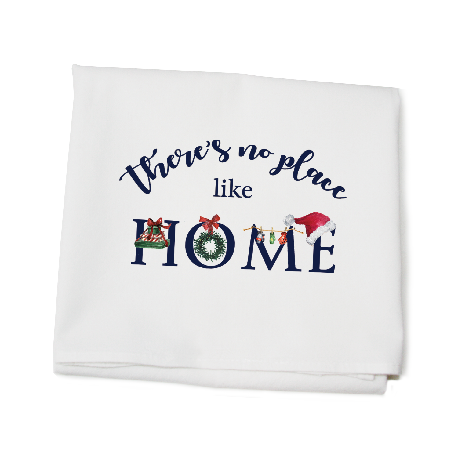 no place like home christmas flour sack towel