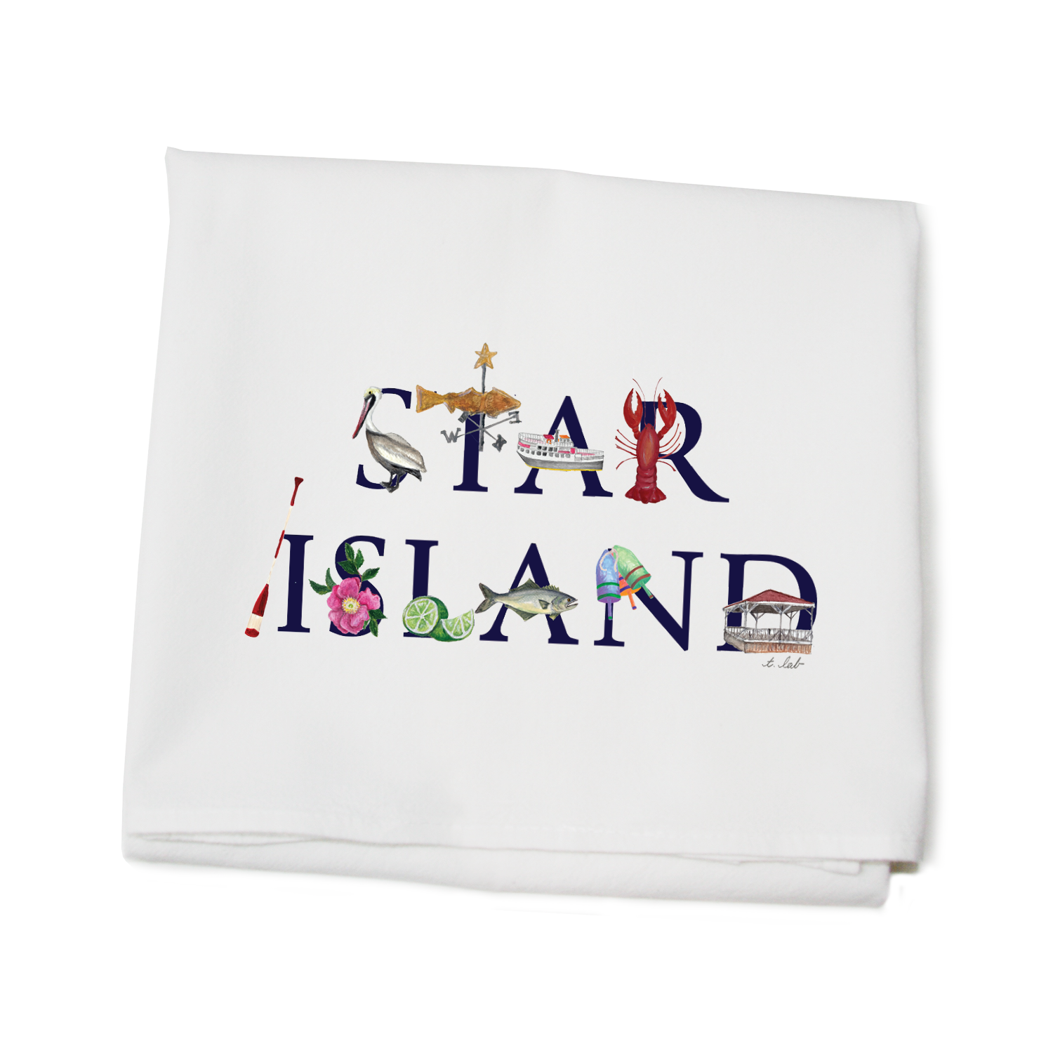 star island flour sack towel