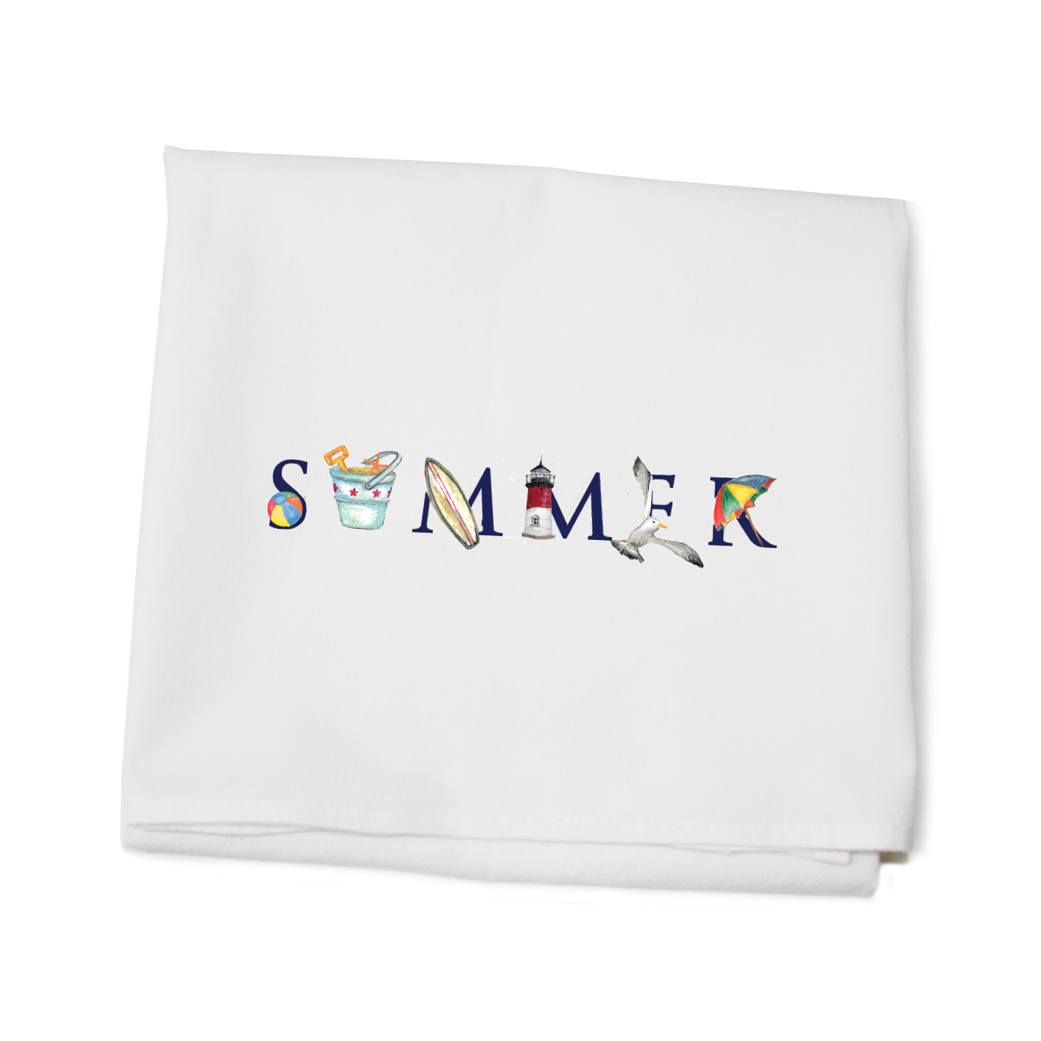 summer (new england version) flour sack towel