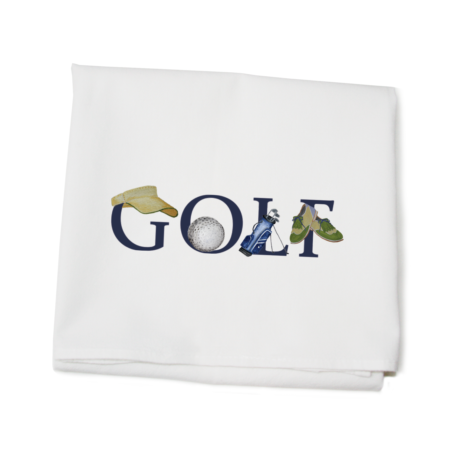 golf illu-stated flour sack towel