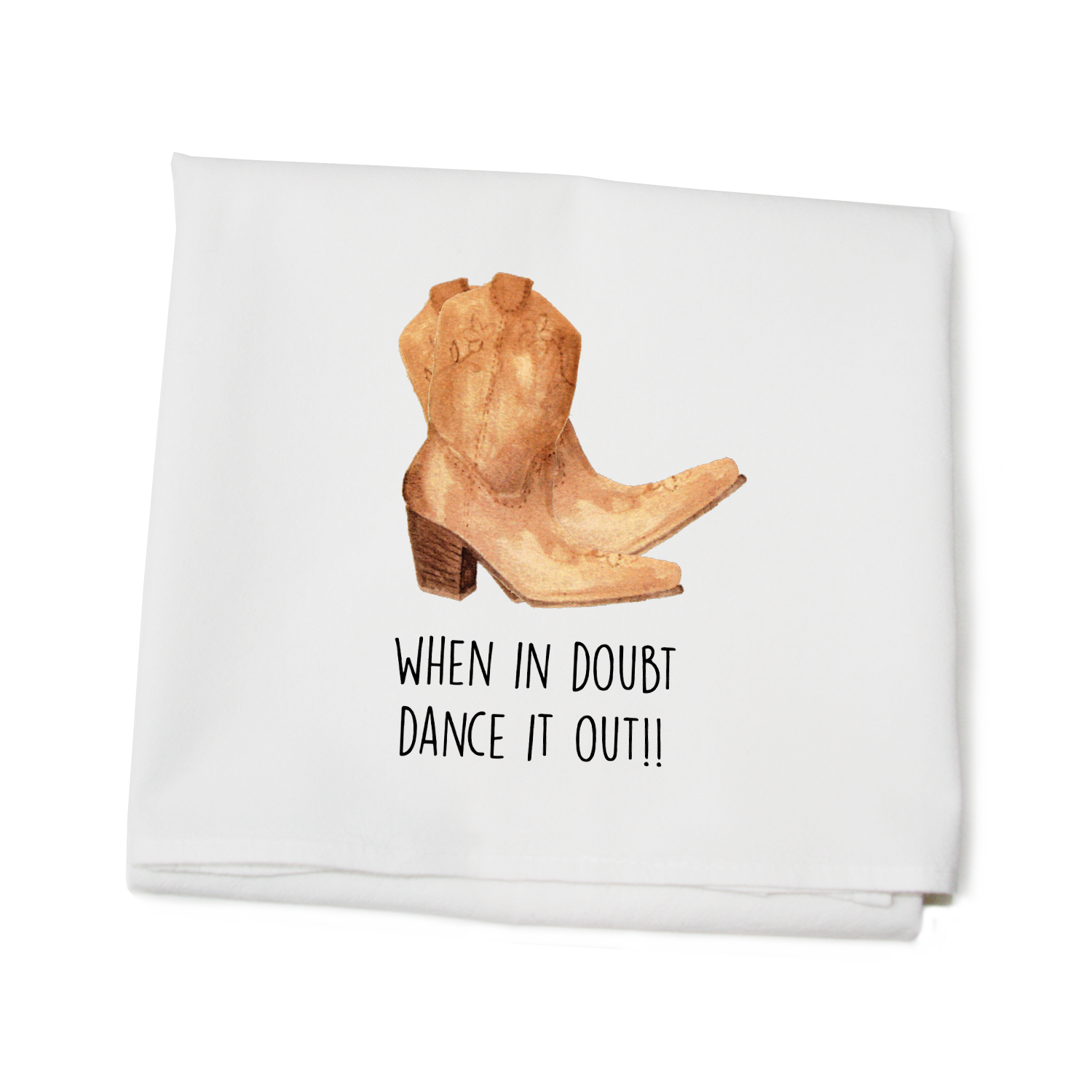 dance it out flour sack towel