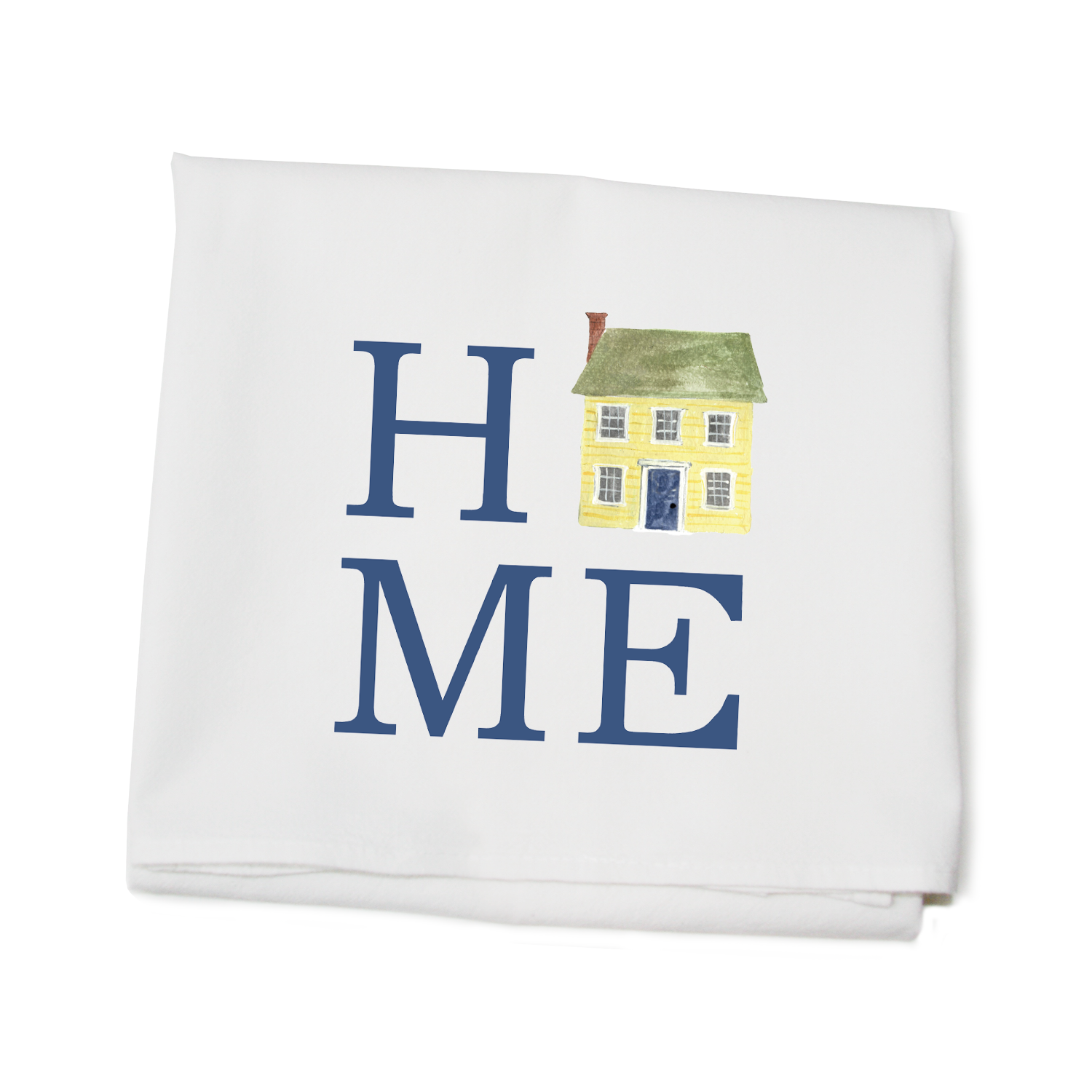 home yellow house flour sack towel