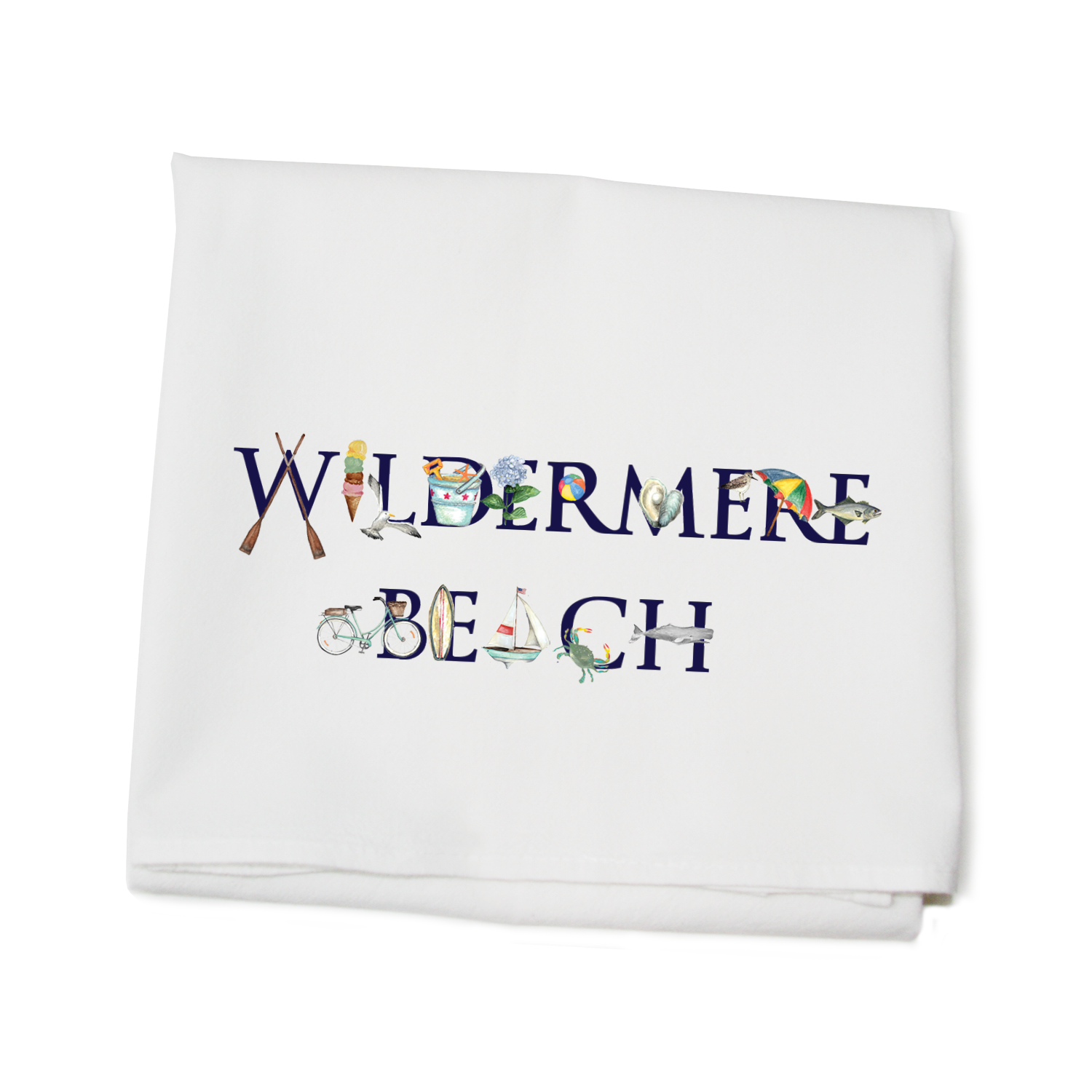 wildermere beach flour sack towel