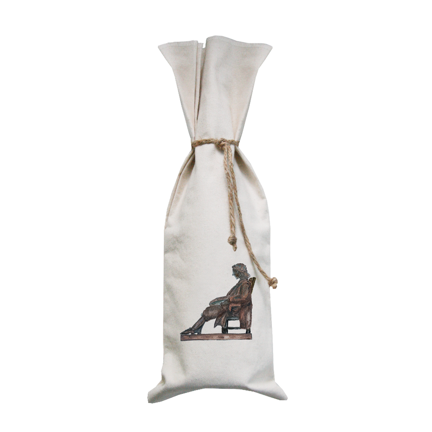 john harvard statue wine bag