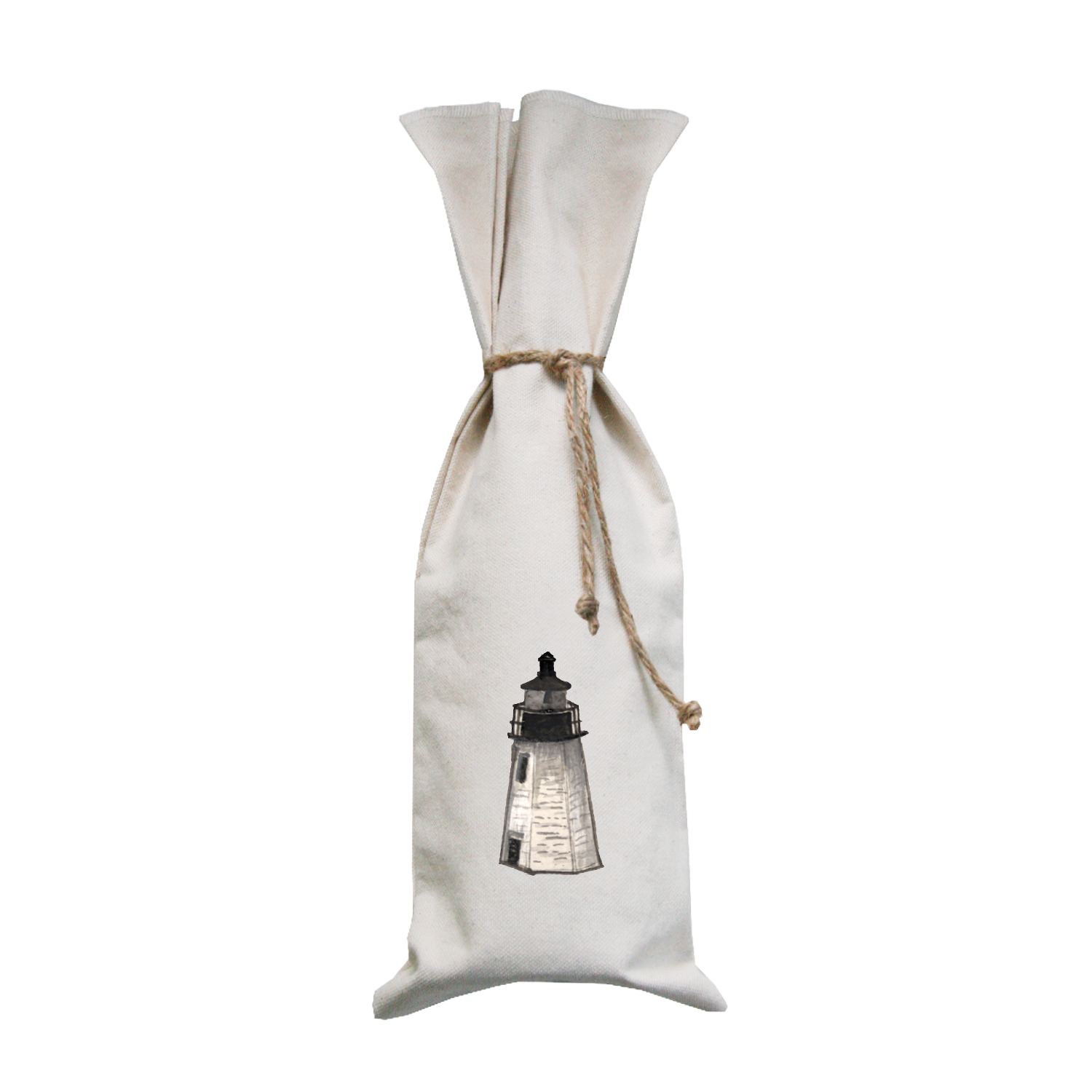 newport lighthouse wine bag