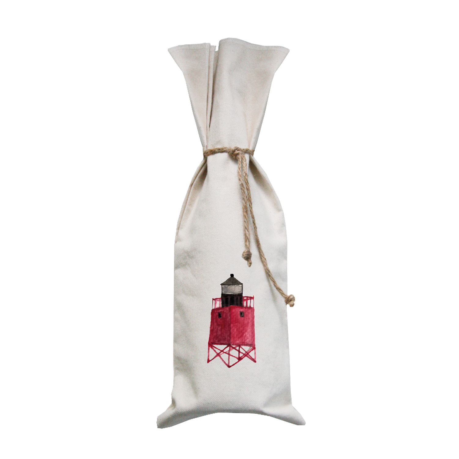 wisconsin lighthouse wine bag
