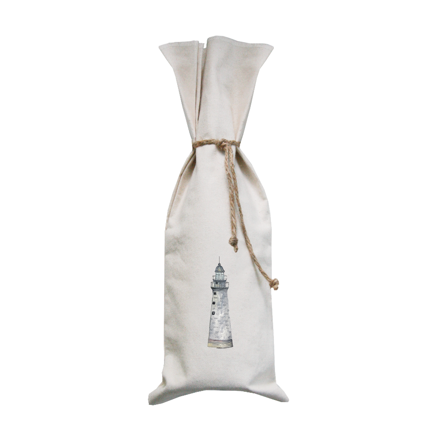 minots lighthouse cohasset wine bag