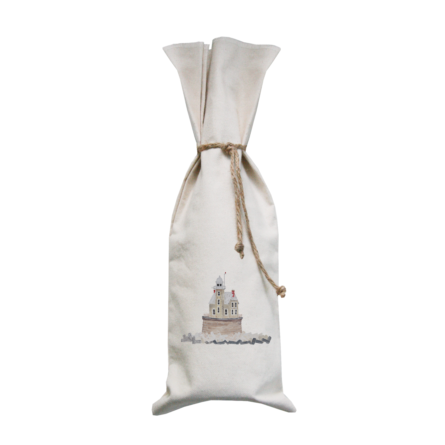 race rock lighthouse wine bag