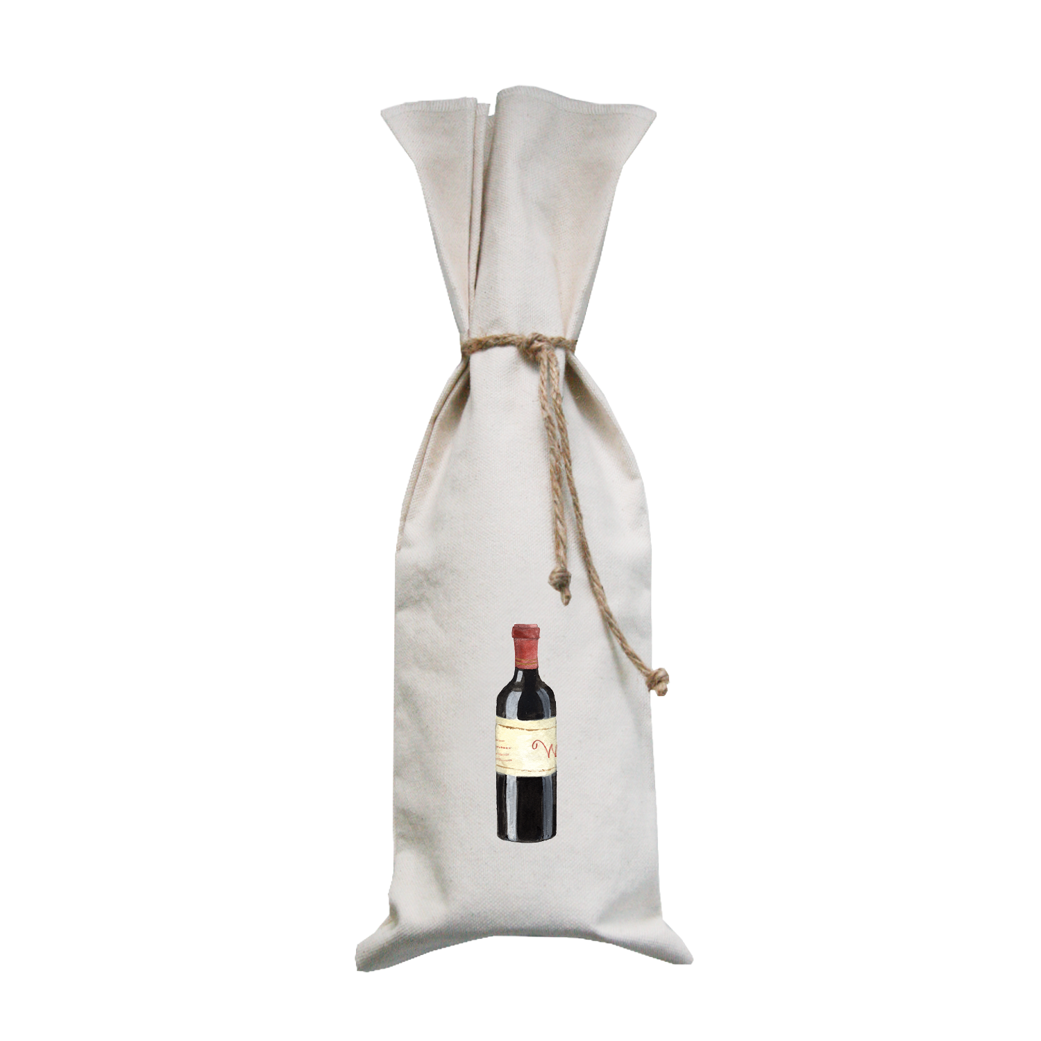bottle of red wine bag