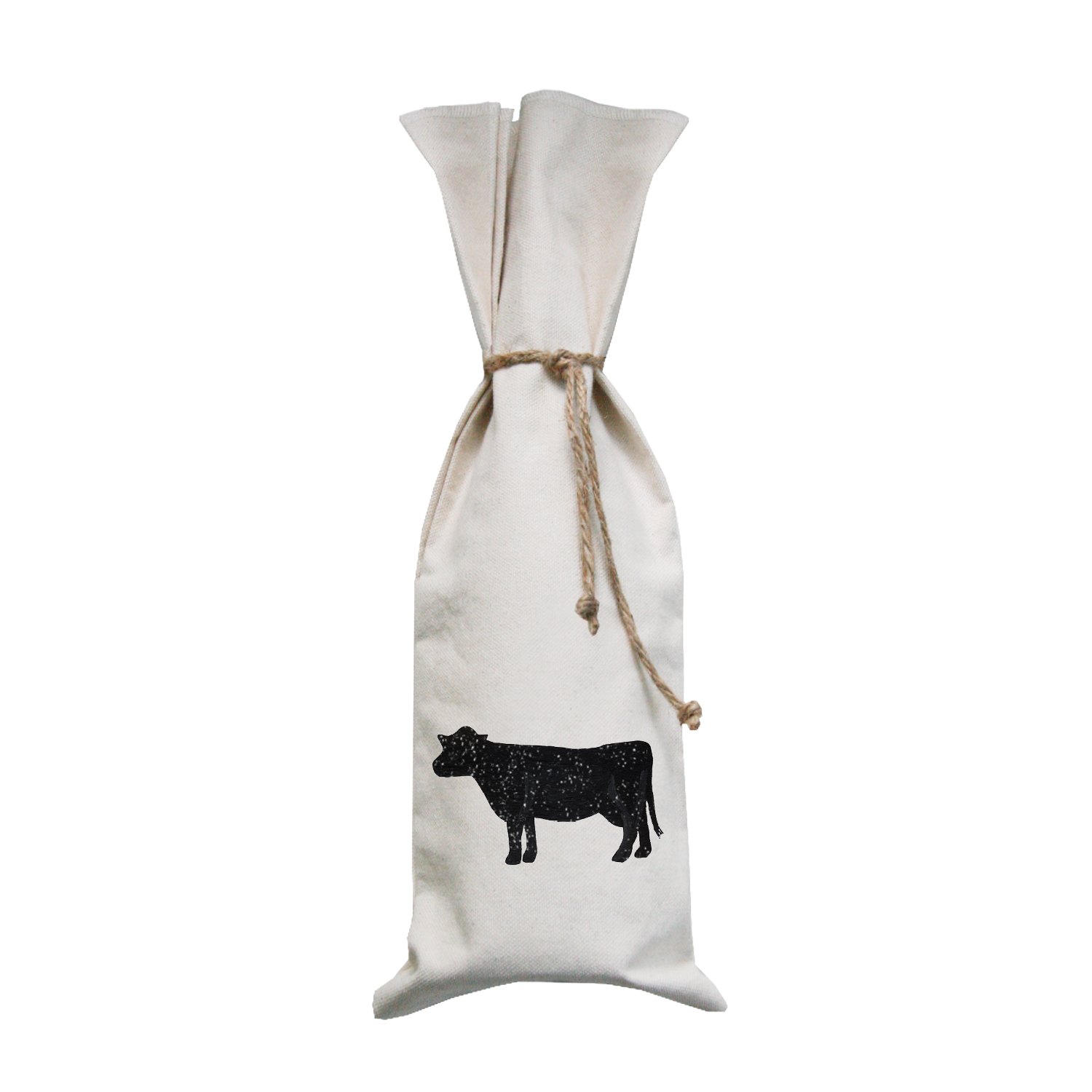 black cow wine bag