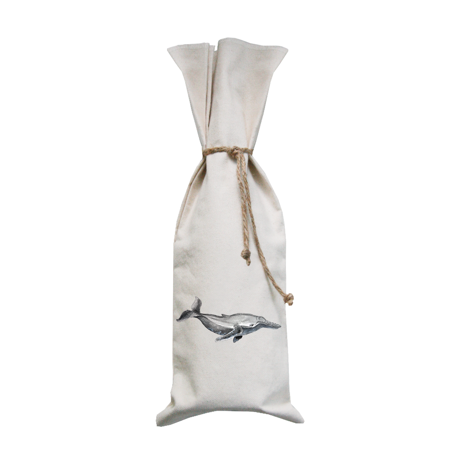 humpback whale wine bag