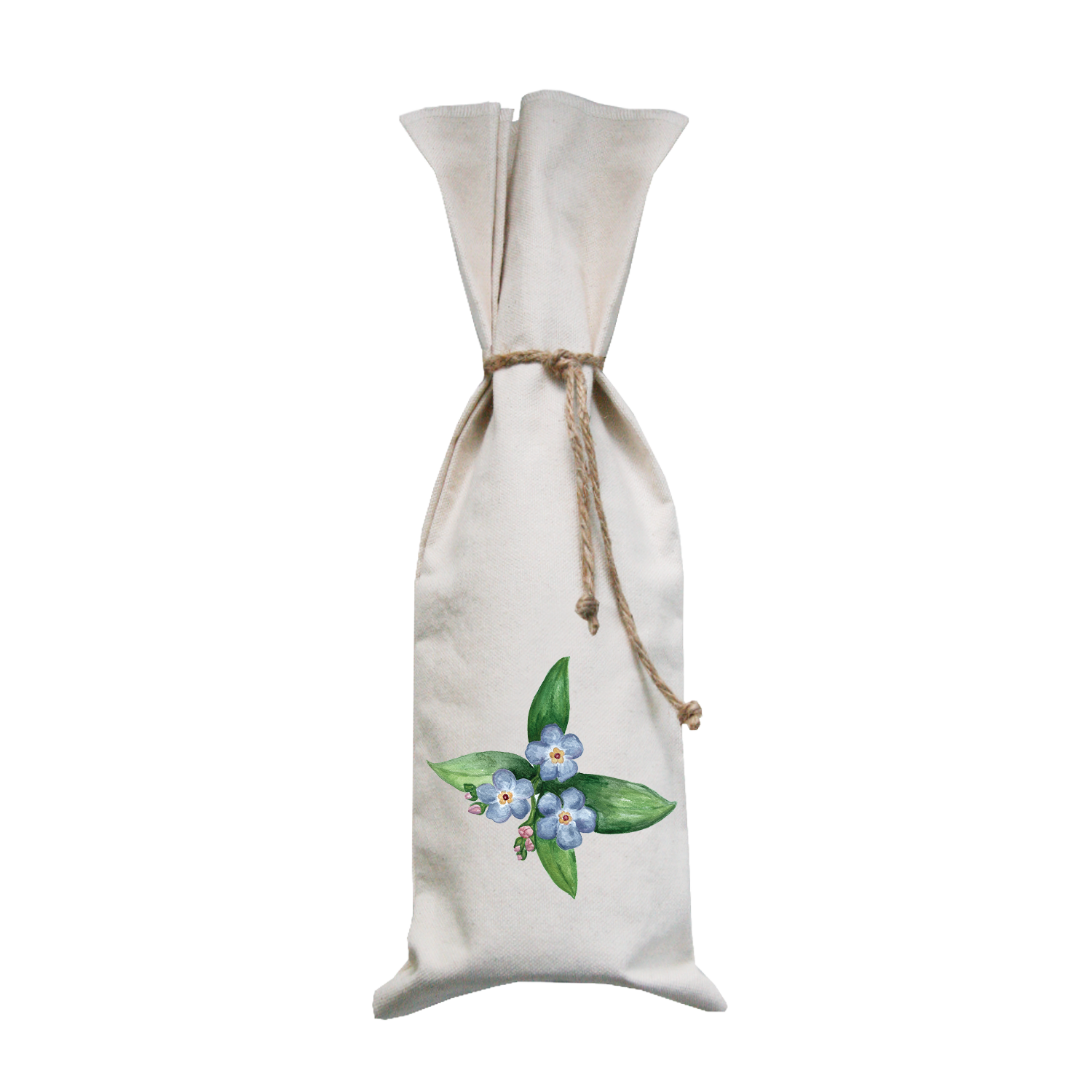 forget me nots wine bag