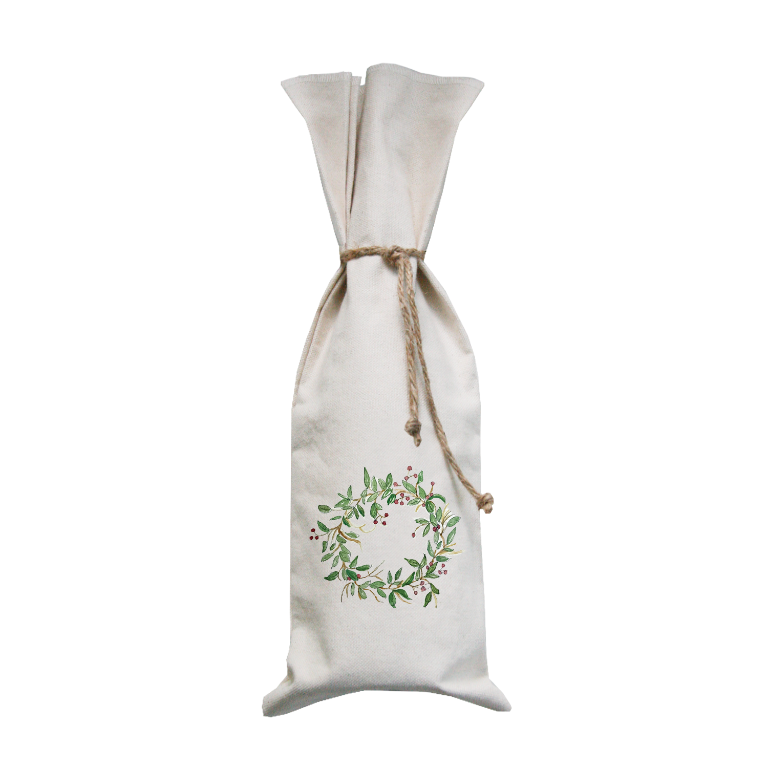 bay leaf wreath wine bag