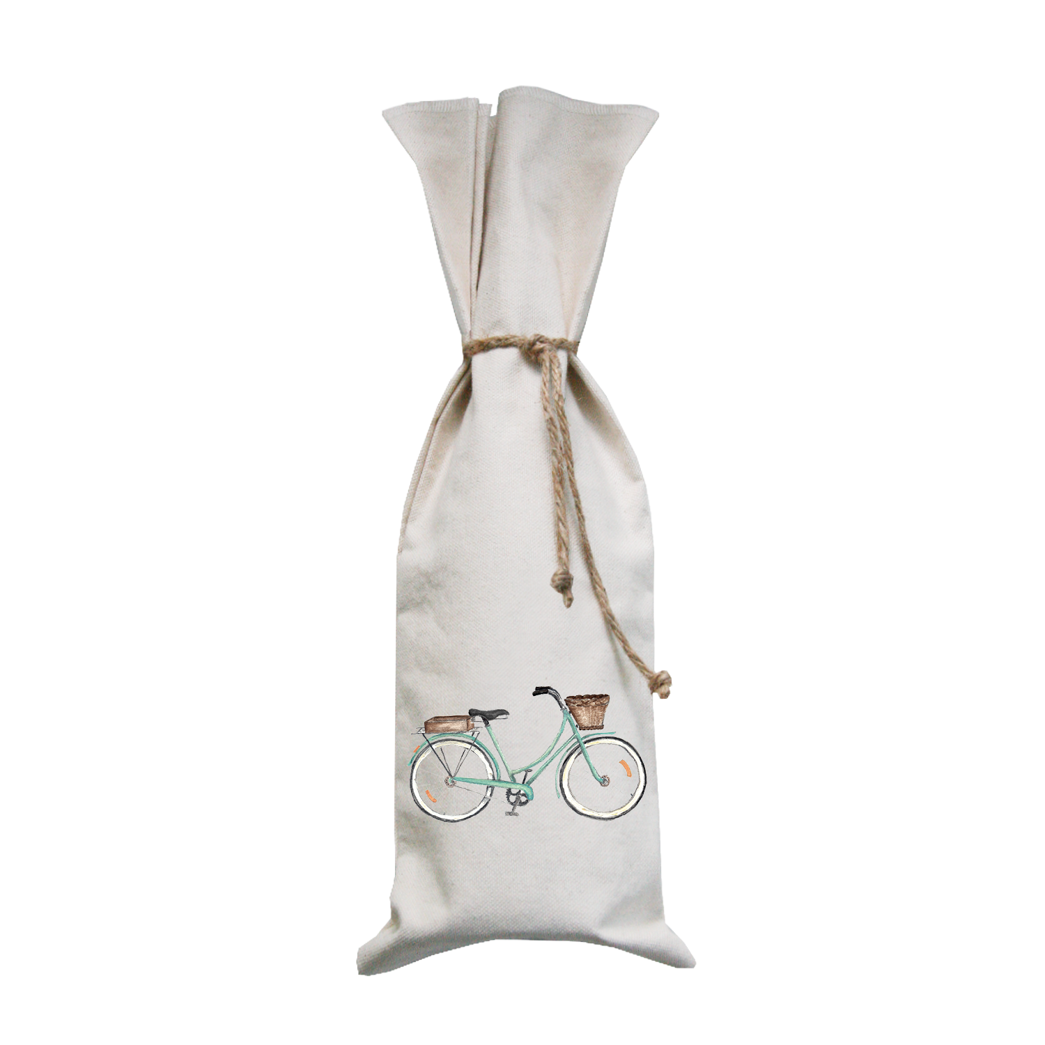 seafoam bike wine bag