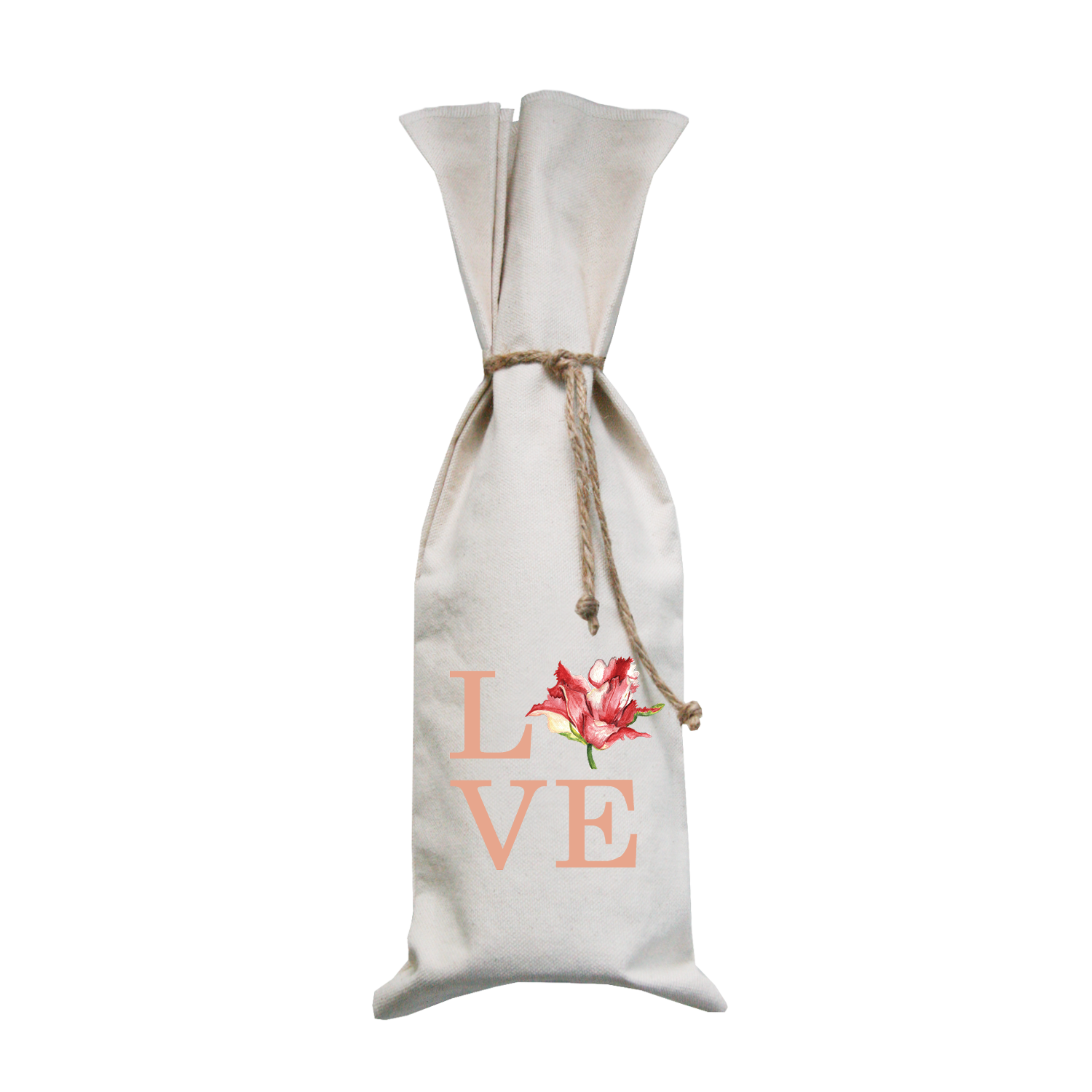 love tulip wine bag