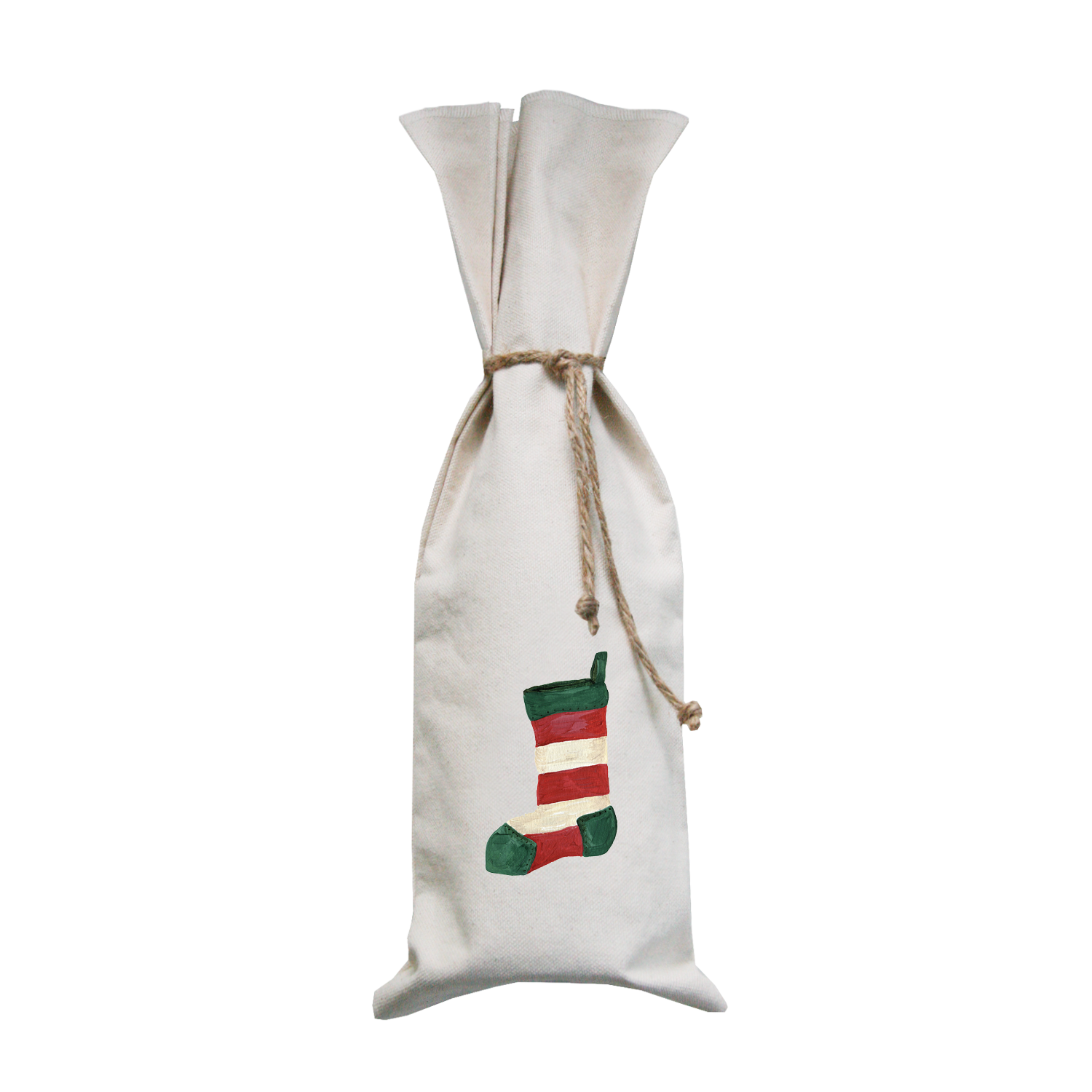 christmas stocking wine bag