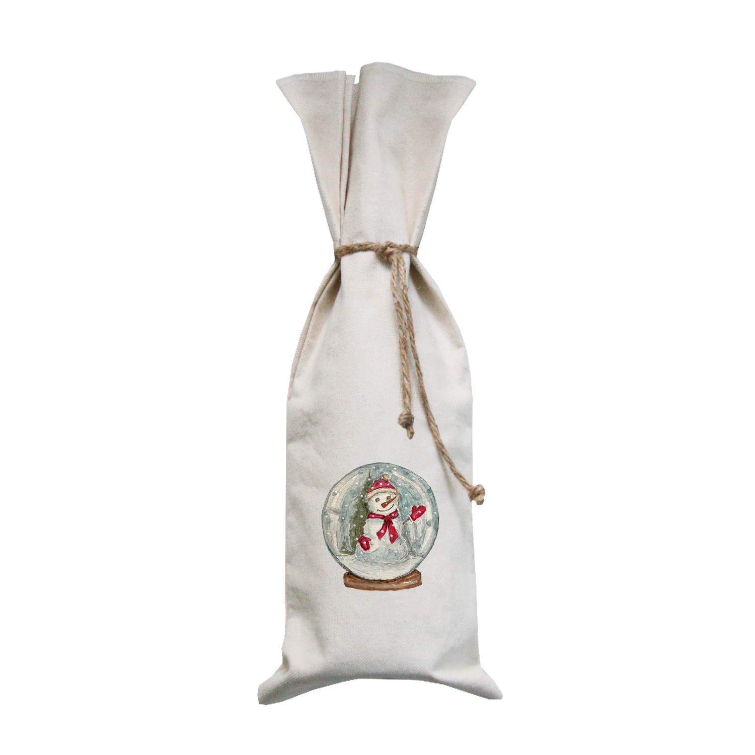 snow globe wine bag