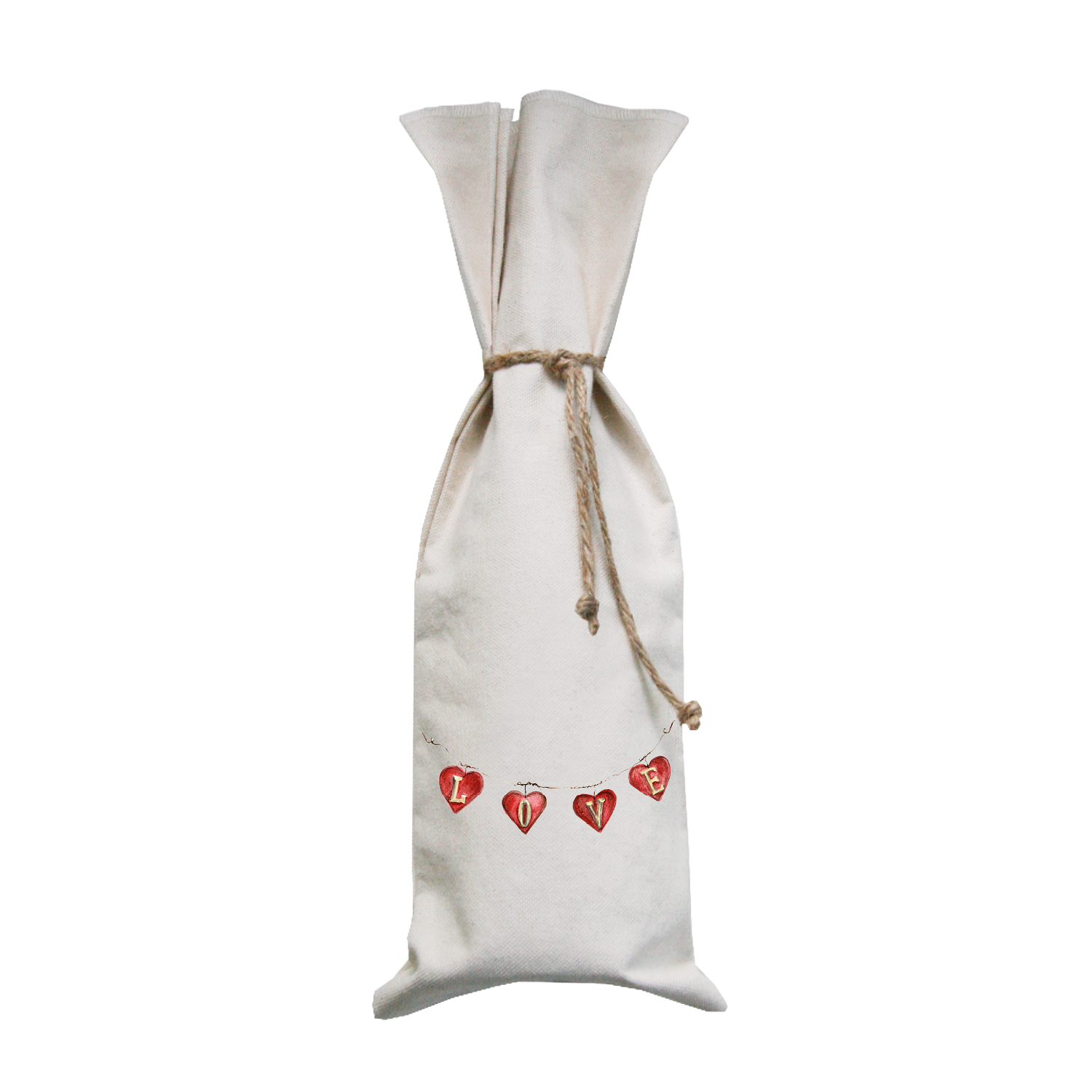 hearts on wire wine bag